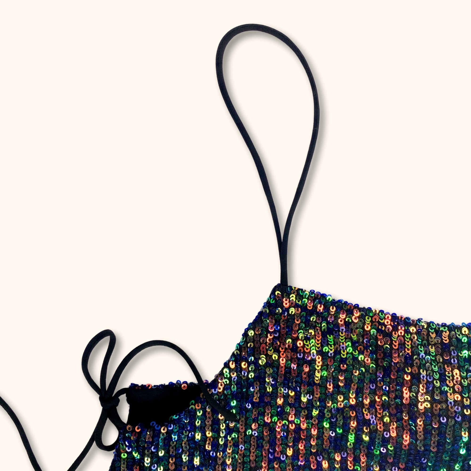 Topshop Cropped Sequin Cami Top - Size 10 - - Tops & Shirts