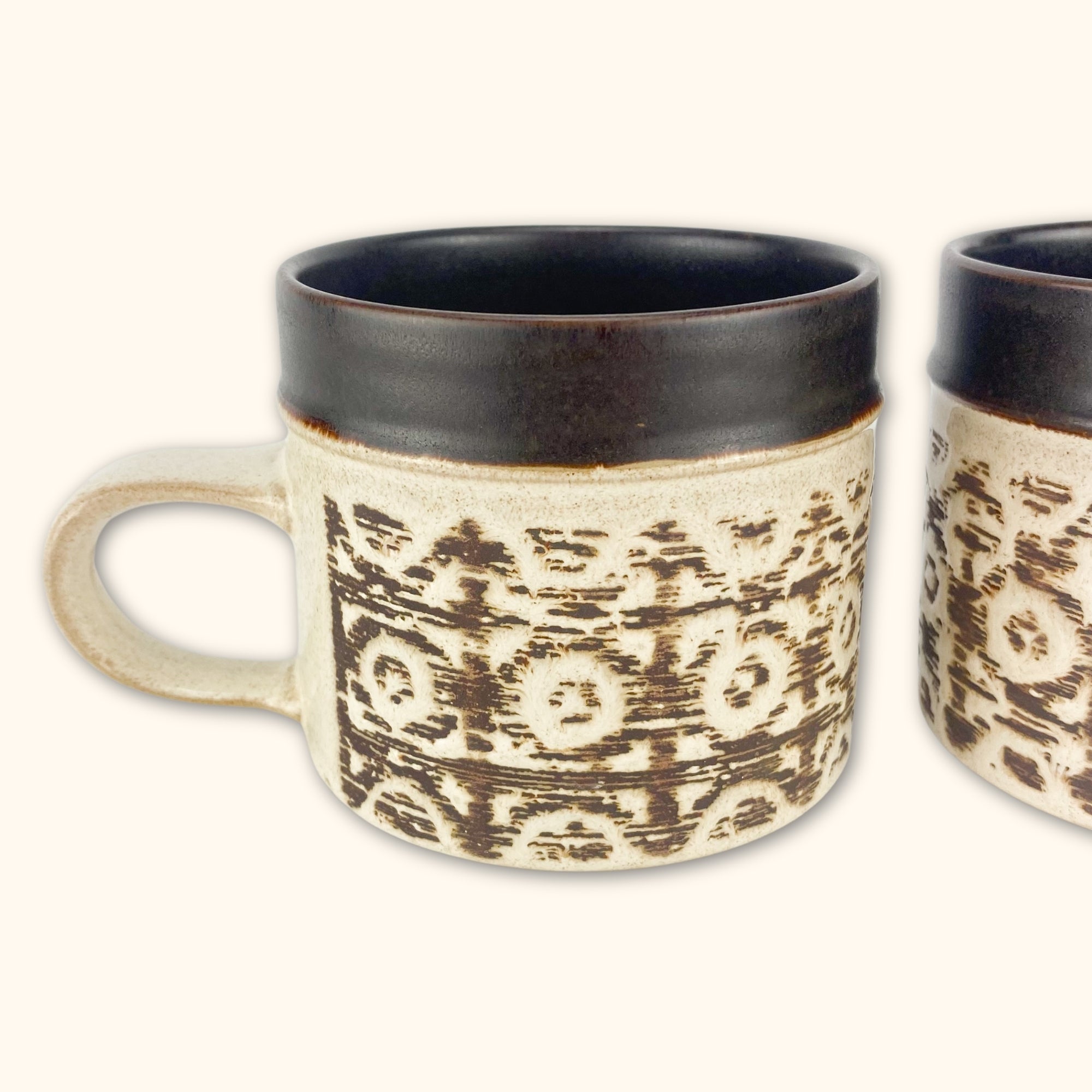 Denby Pottery Brown and Cream Mugs - Set of 2 -  - Kitchenware