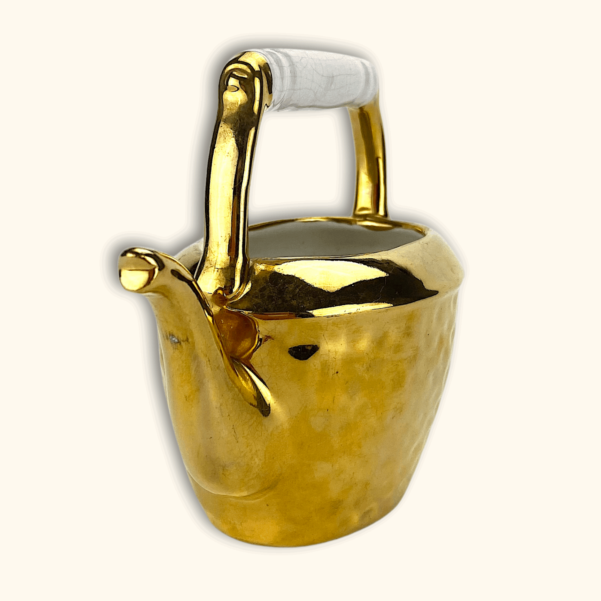 Brass Effect Ornamental Kettle - - Ornaments