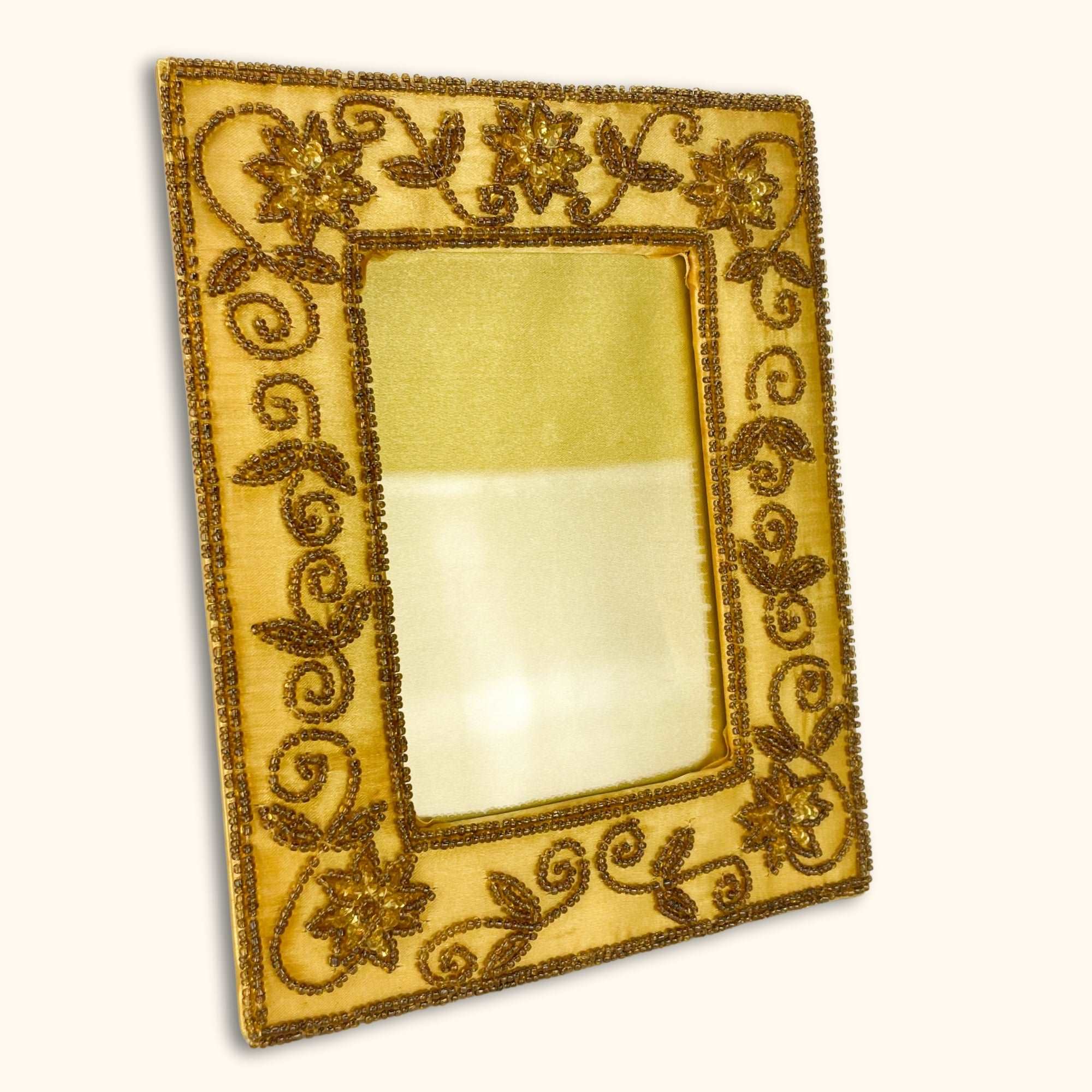 Gold Bead Floral 6x4 Picture Frame -  - Frames