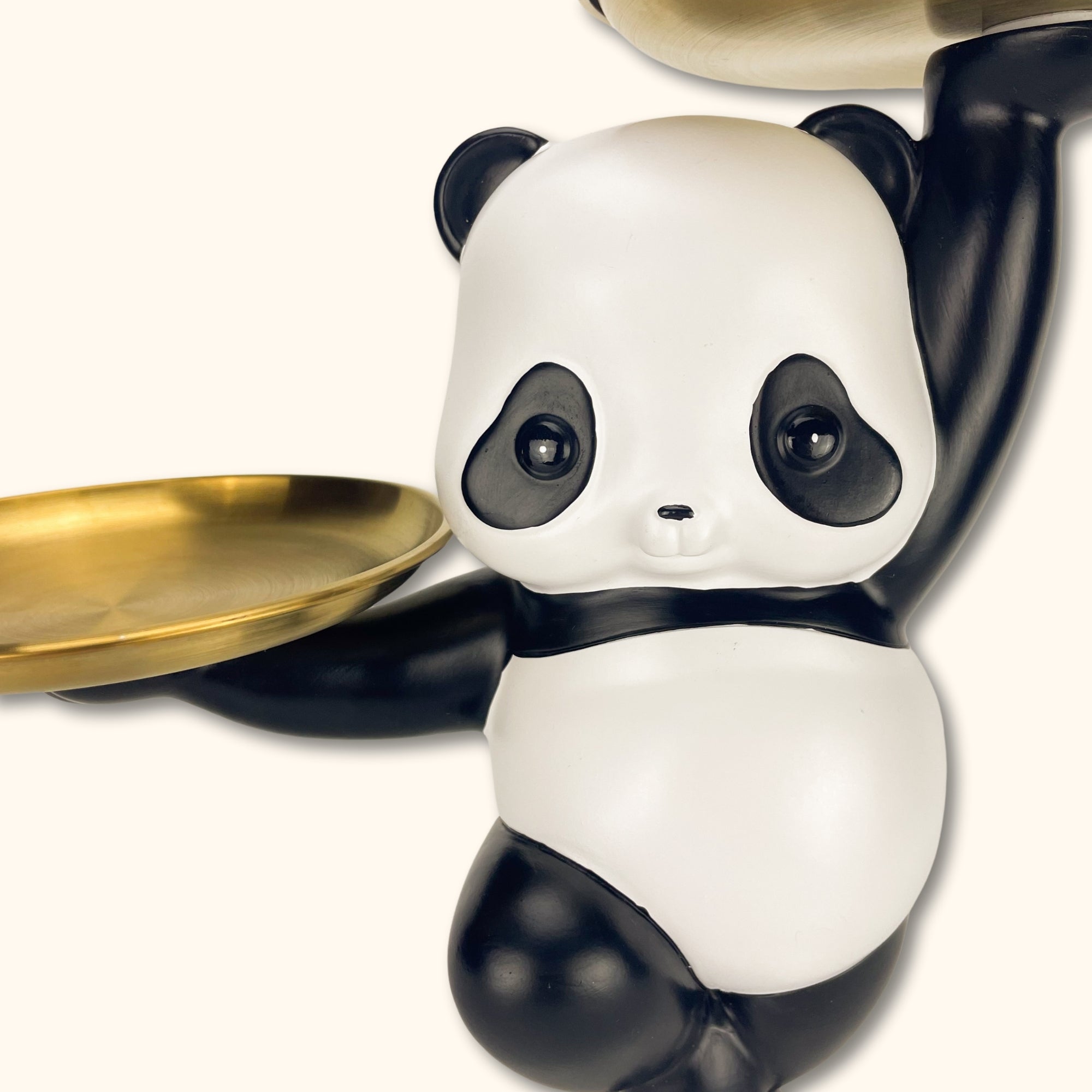 Panda Ornament Holder with Gold Trays - - Ornaments