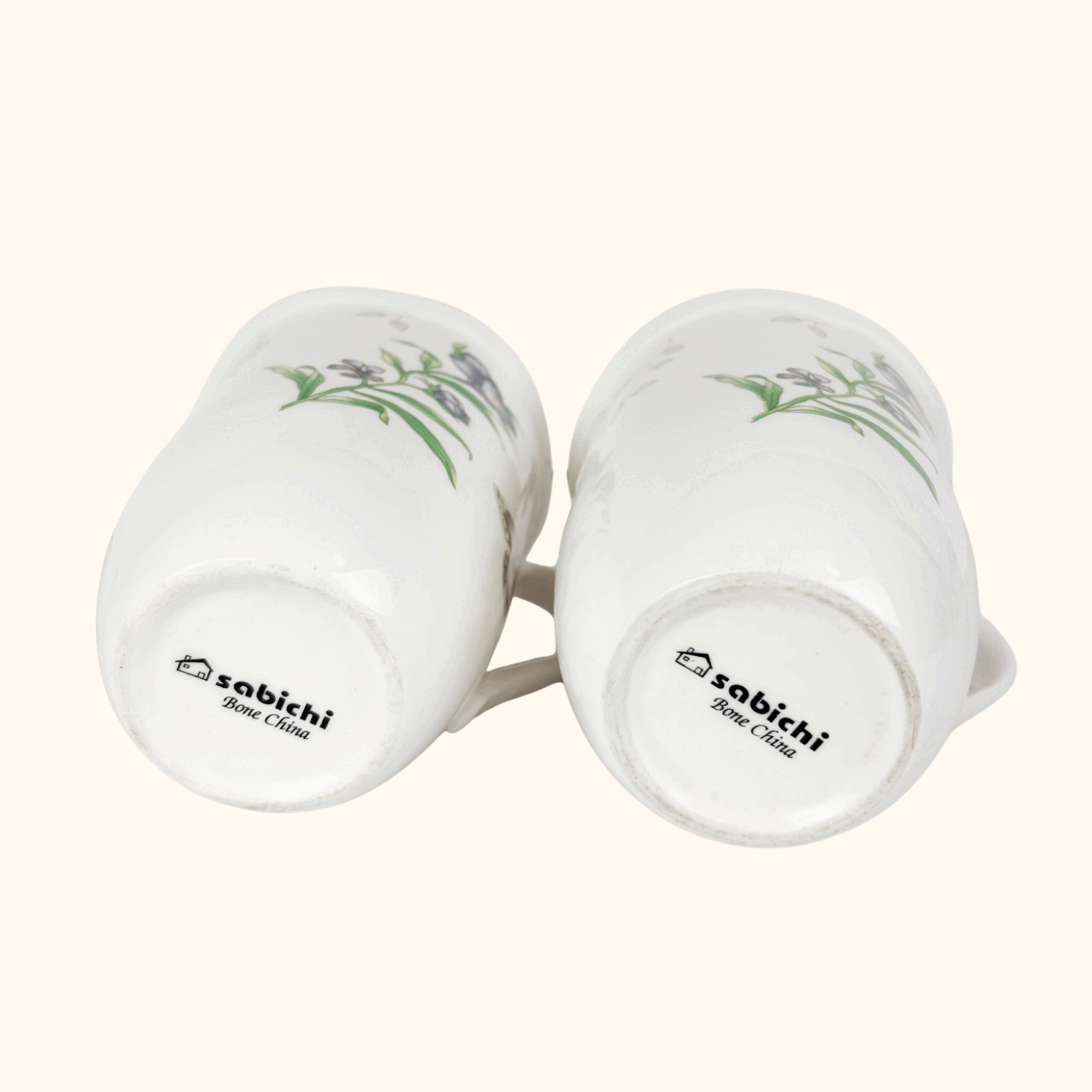 Sabichi Bone China Floral Mugs - Set of 2 Sabichi