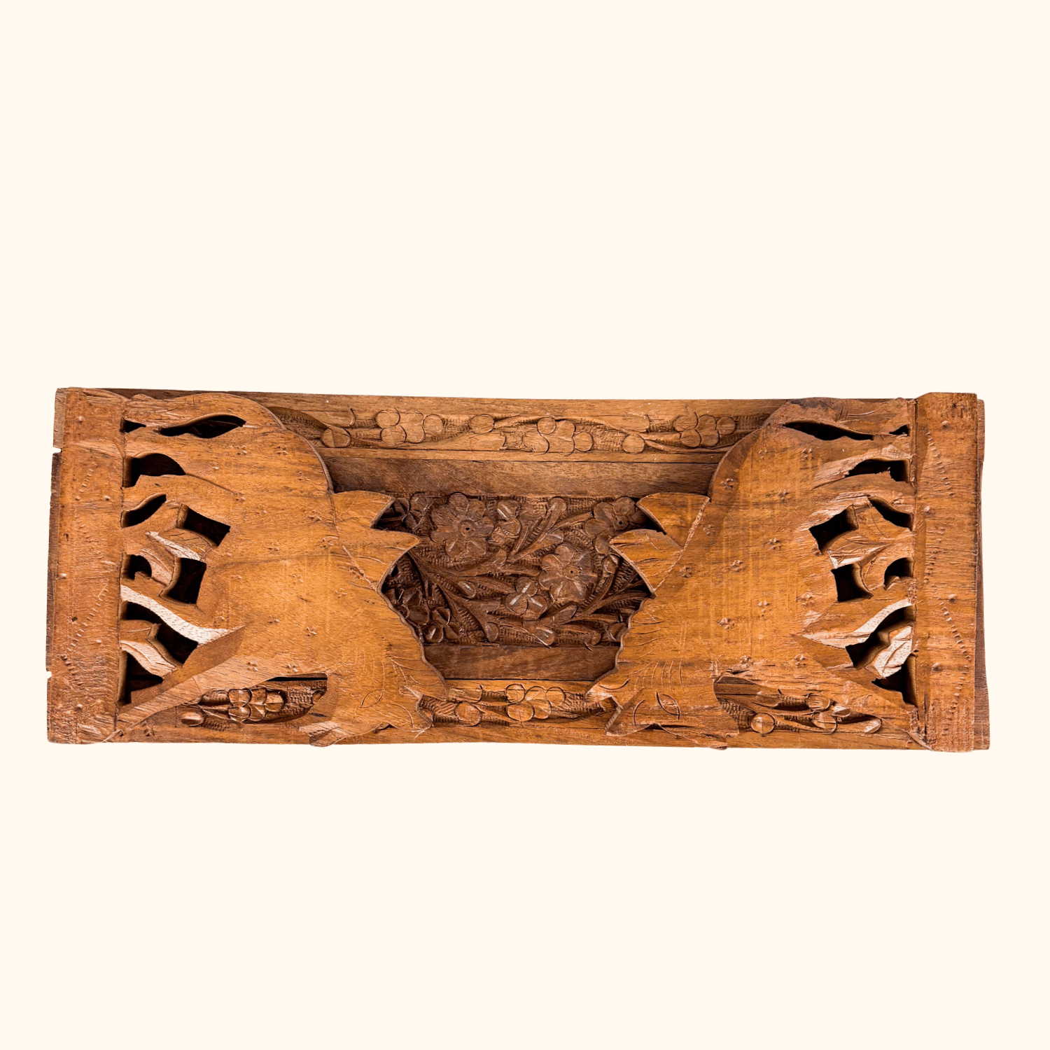 Vintage Hand Carved Horse Book Slide - - Decoration