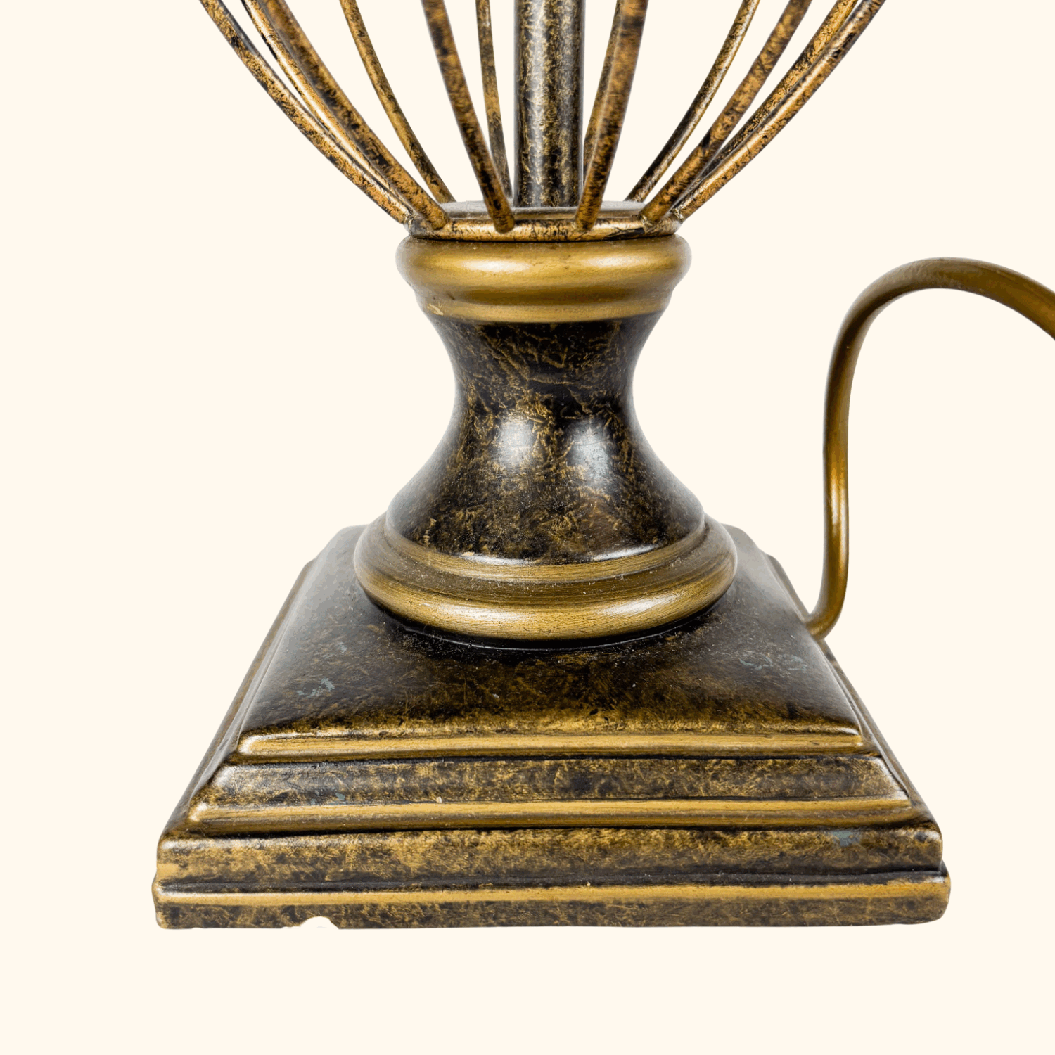 Vintage M&S Home Bird Cage Antique Style Bronze Table Lamp Marks and Spencer