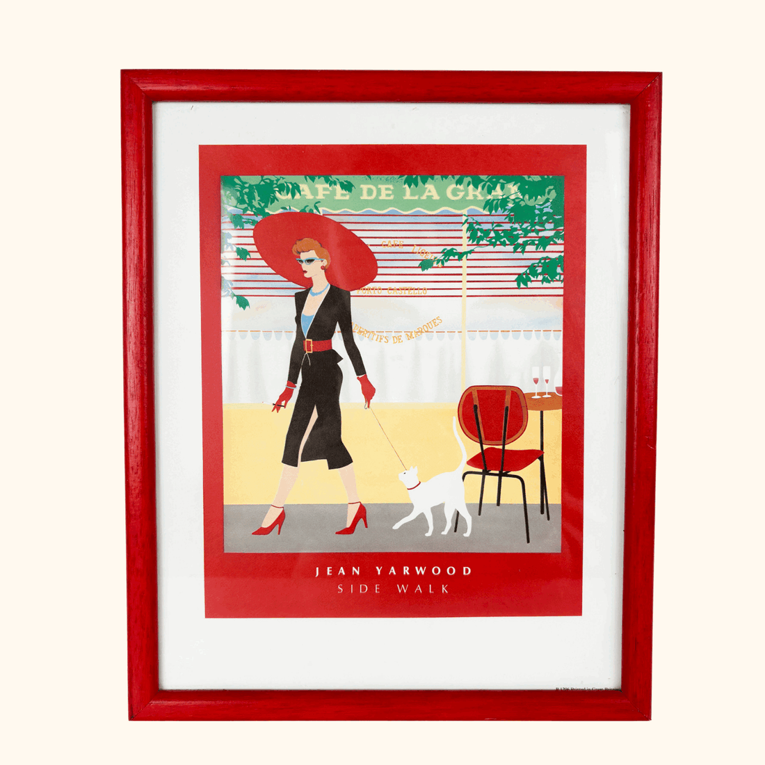 Vintage 1980s Jean Yarwood Side Walk Framed Print Jean Yarwood