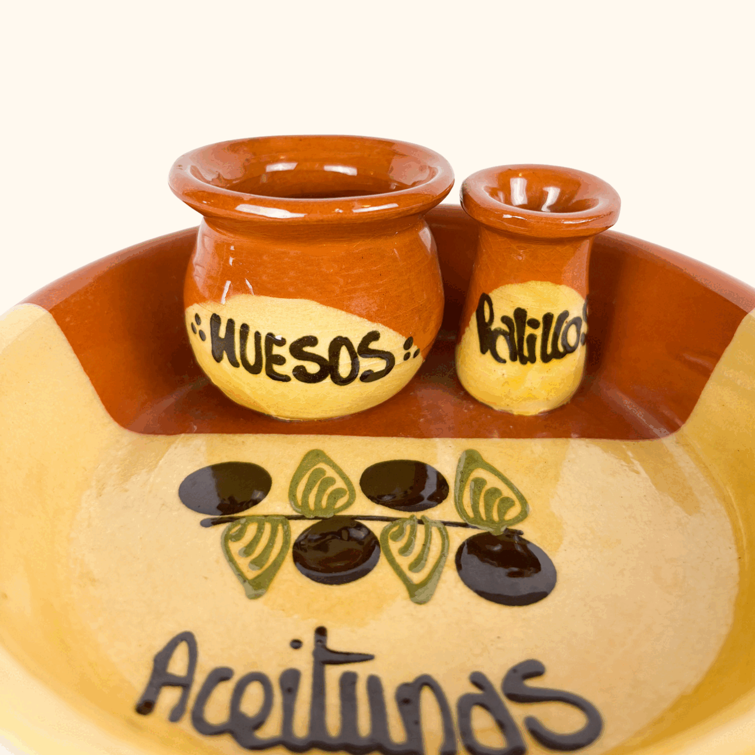 Vintage Terracotta Olive "Aceitunas" Tapas Serving Dish Sunshine Thrift