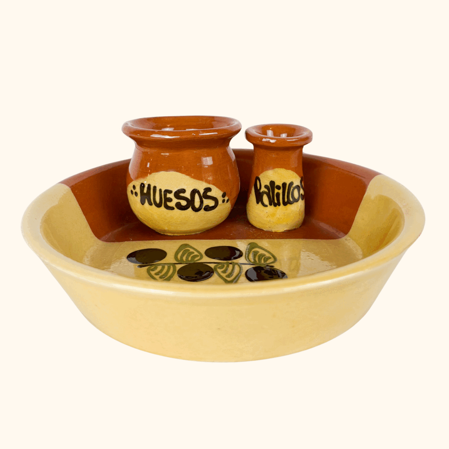 Vintage Terracotta Olive "Aceitunas" Tapas Serving Dish Sunshine Thrift
