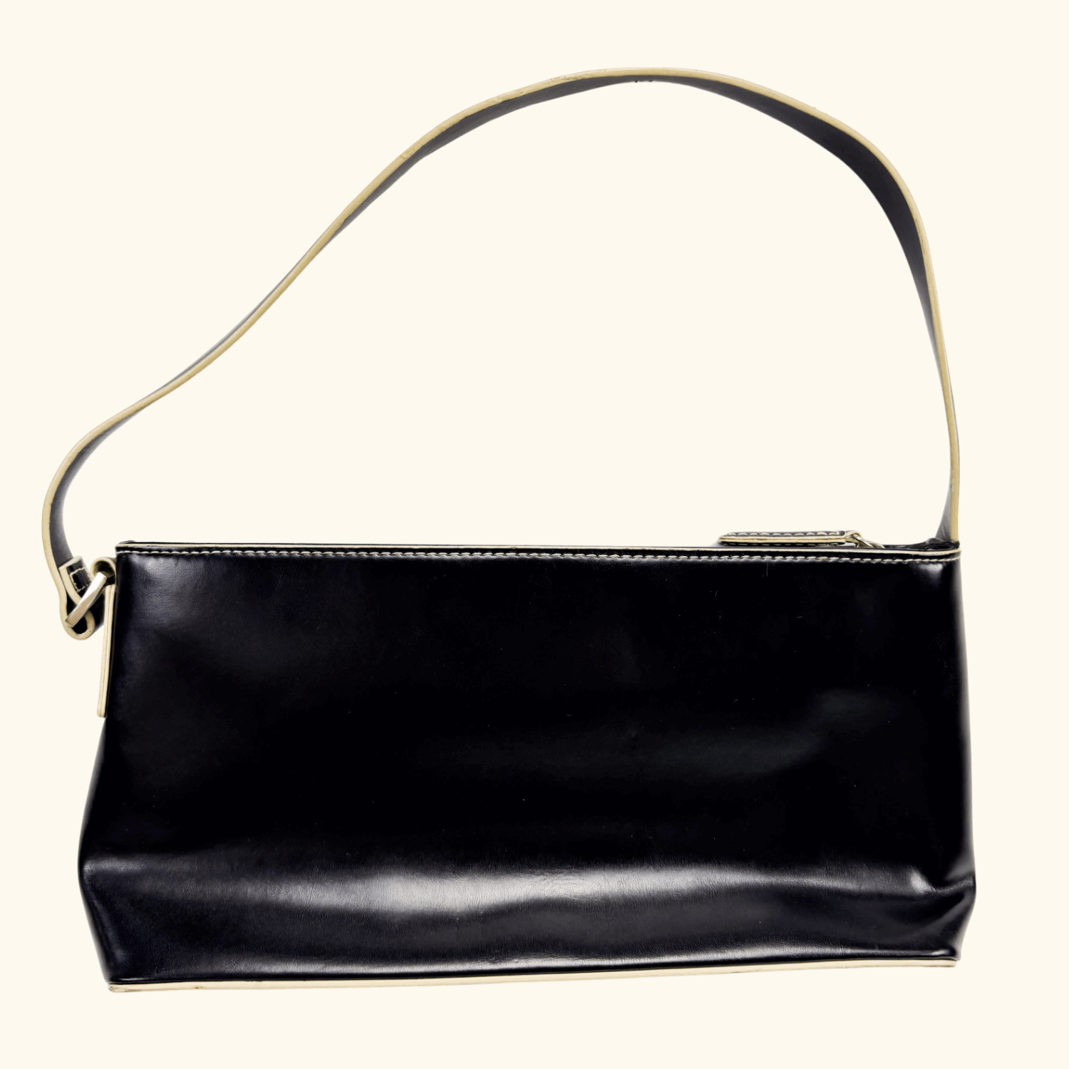 River Island Black Faux Leather Floral Shoulder Bag