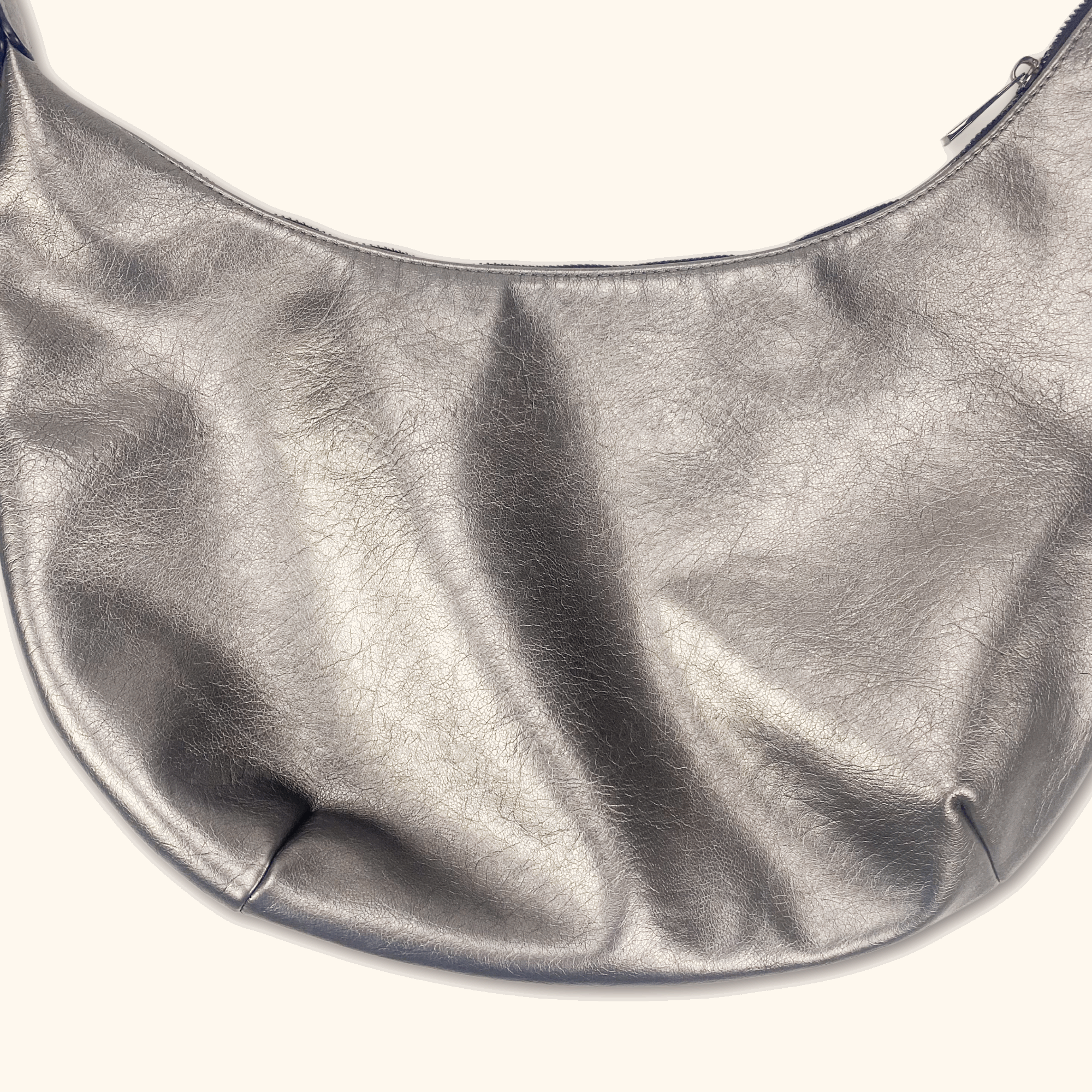 Stradivarius Metallic Slouch Shoulder Bag -  - Bags