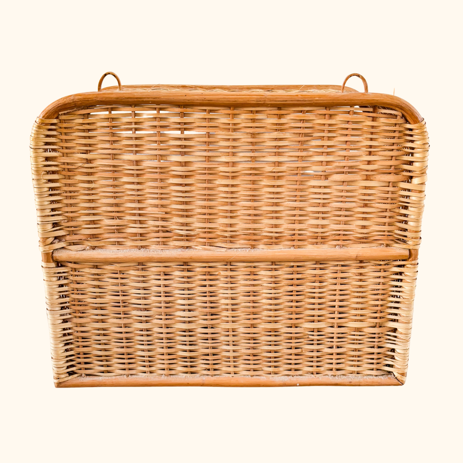 Wicker Rattan Vintage 1970s Wall Storage Sunshine Thrift