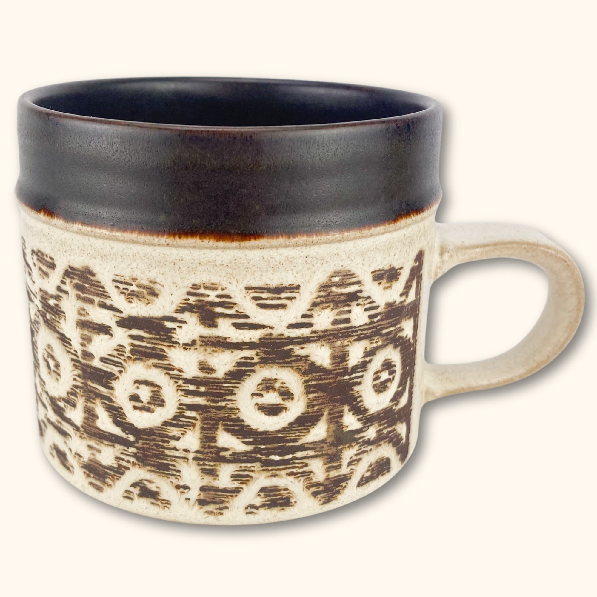 Denby Pottery Brown and Cream Mugs - Set of 2 -  - Kitchenware