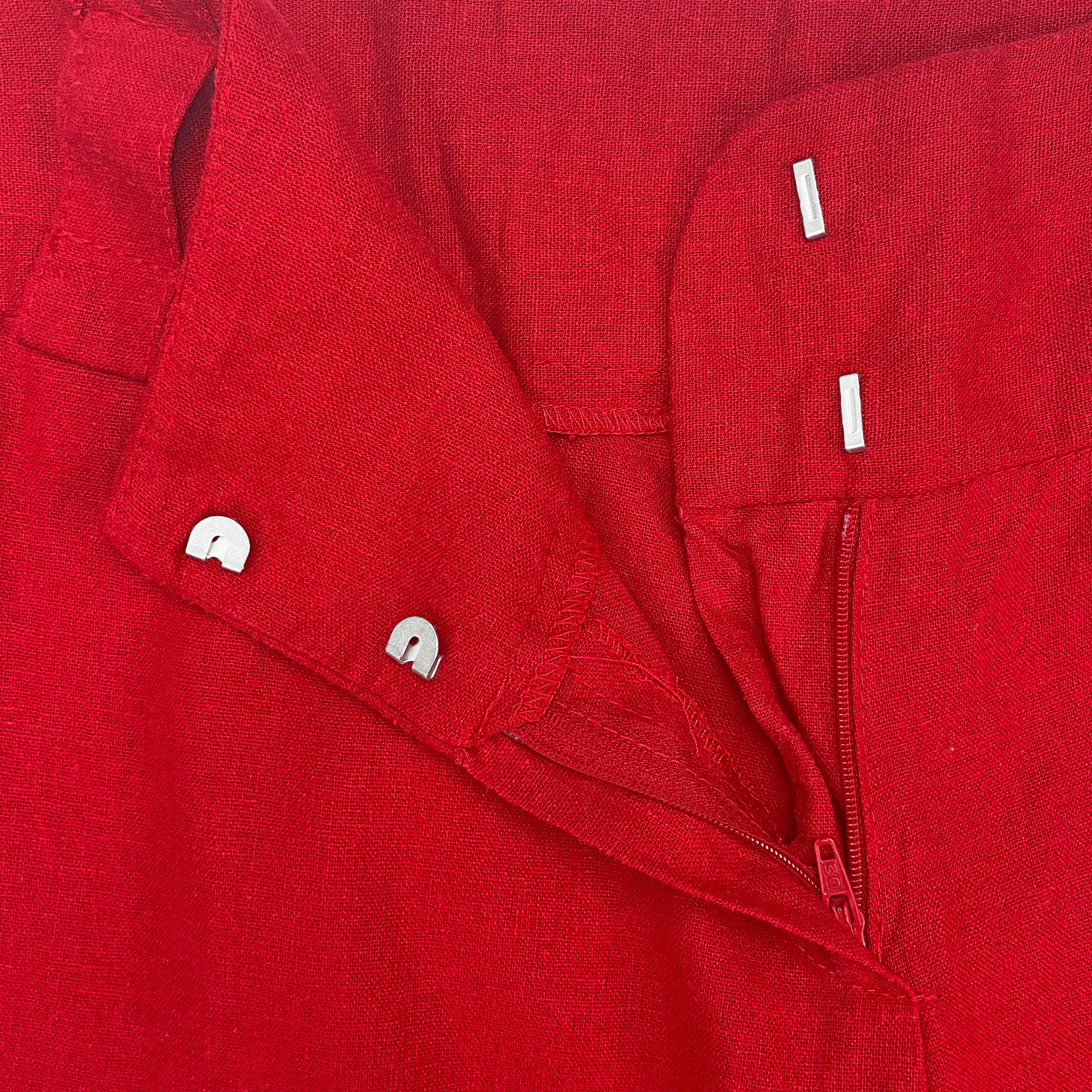 New Look Red Linen Blend Culottes - Size 12 New Look