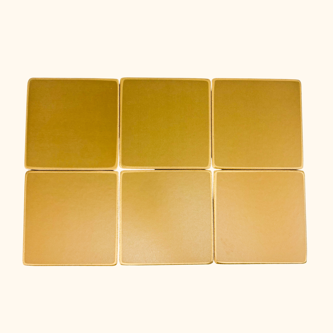 Pimpernel Plain Gold Cork Coasters Set of 6 Pimpernel