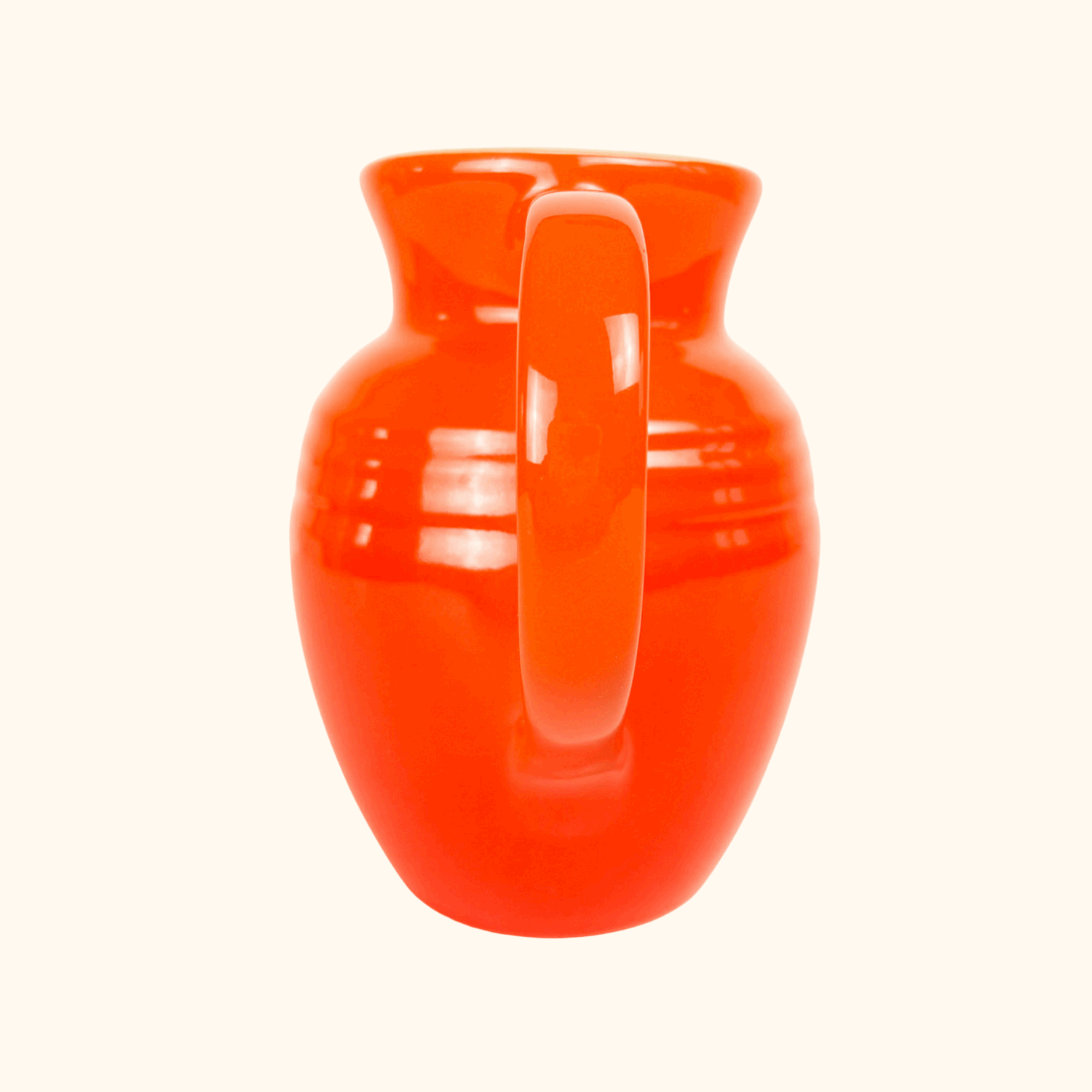 Le Creuset Volcanic Orange Stoneware Breakfast Jug 700ml - - Kitchenware