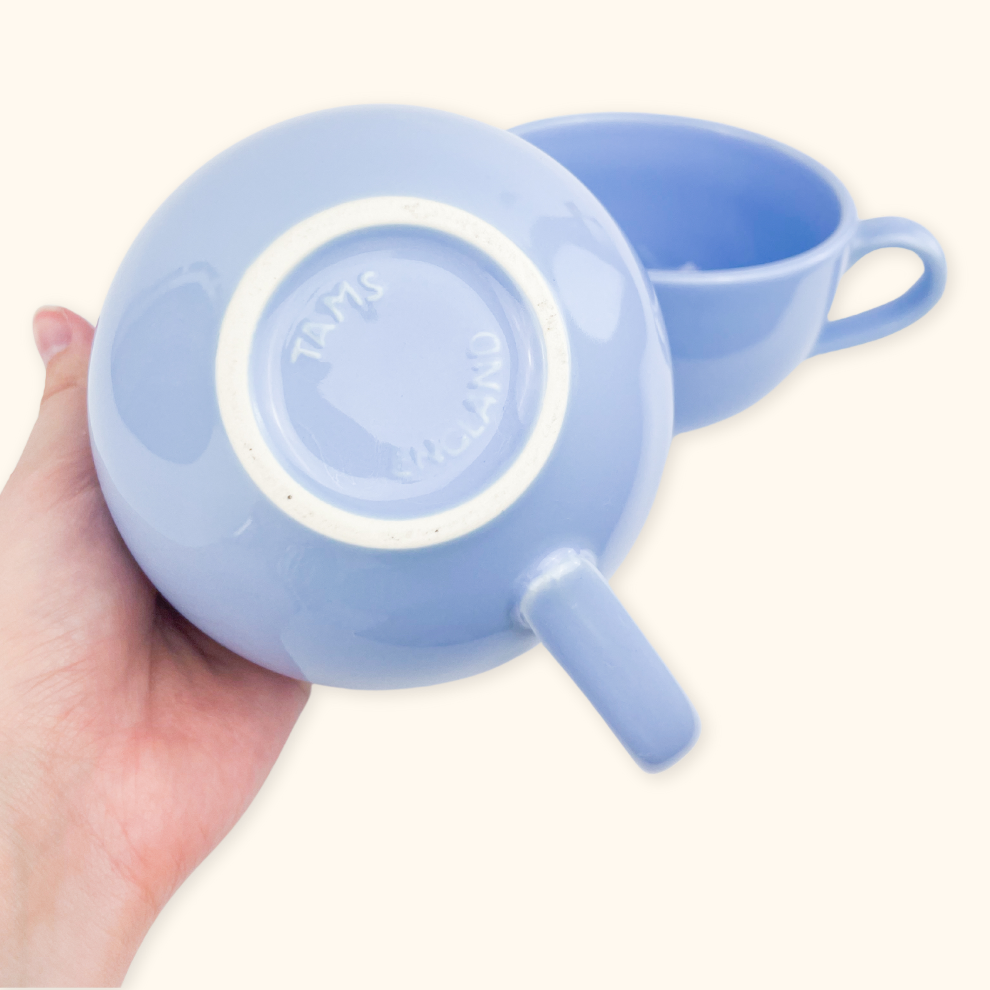 Tams Pottery Lilac Large Coffee Mugs Set of 2 Tams Pottery