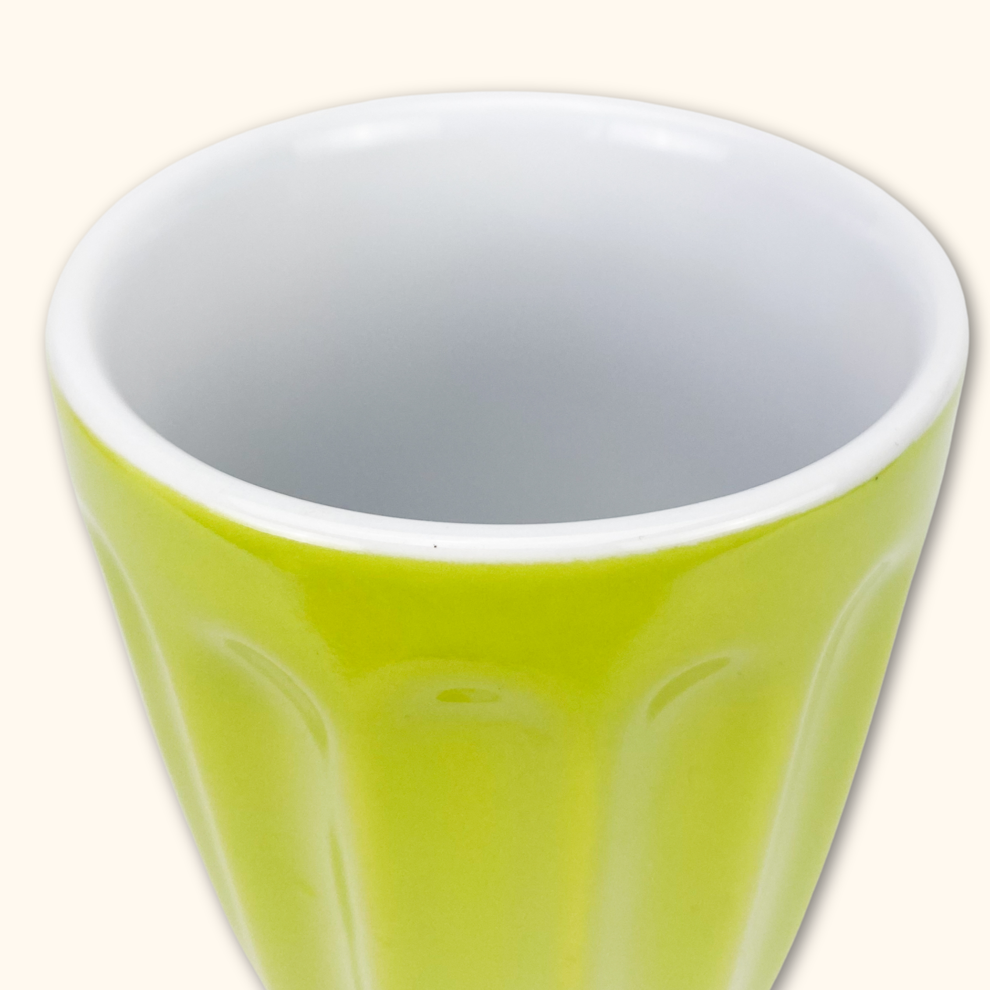 Lime Green Retro Milkshake Glass - - Vases