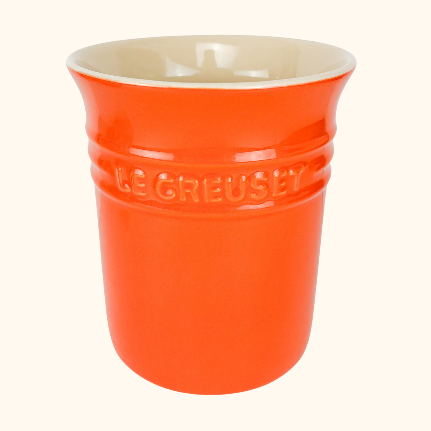 Le Creuset Stoneware Orange Utensils Storage Jar 1.1L