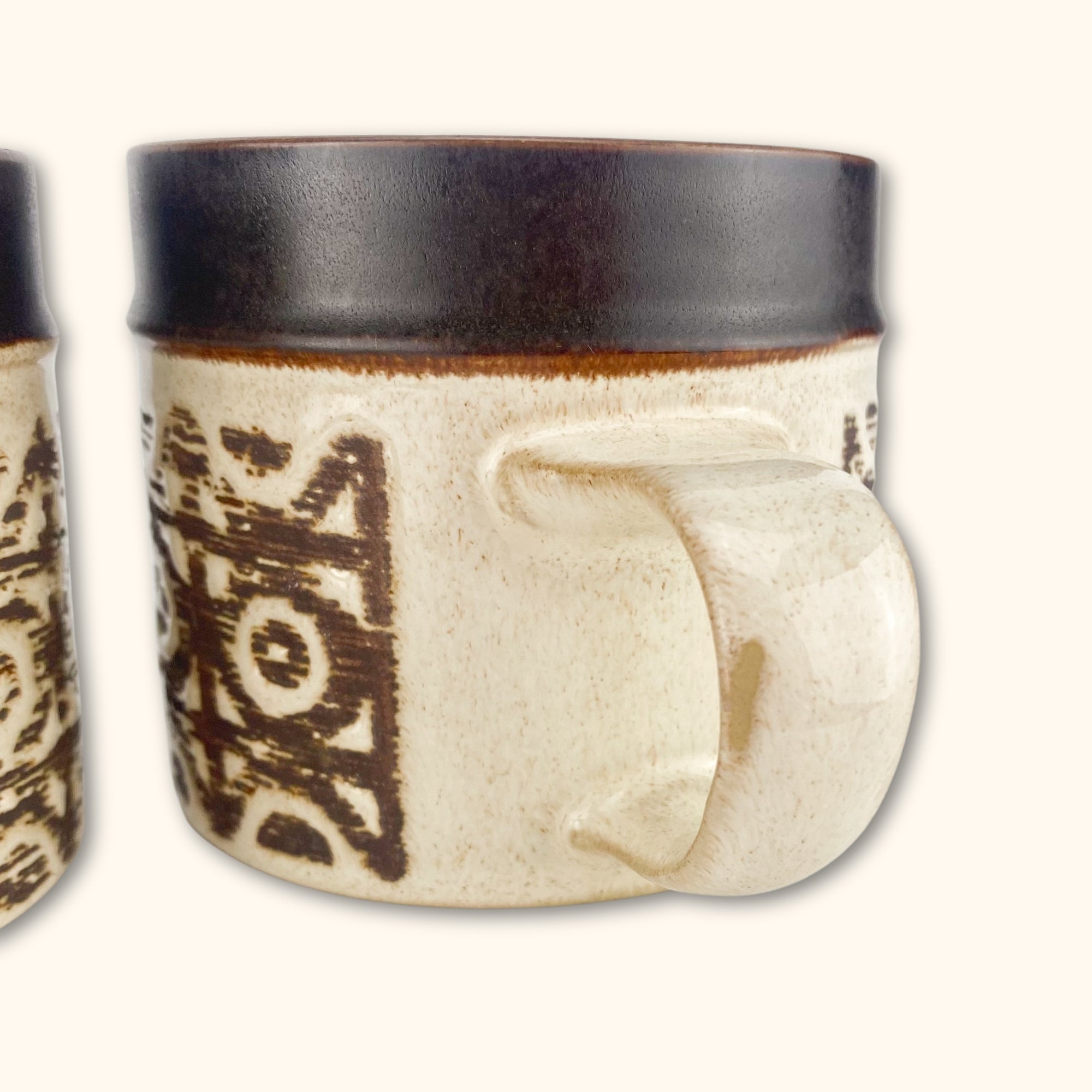 Denby Pottery Brown and Cream Mugs - Set of 2 -  - Kitchenware