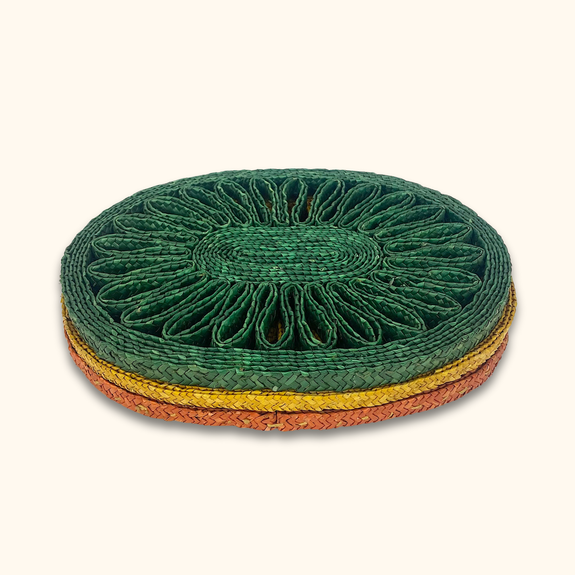 Vintage Rattan Wicker Trivets - Set of 3 - - Kitchenware