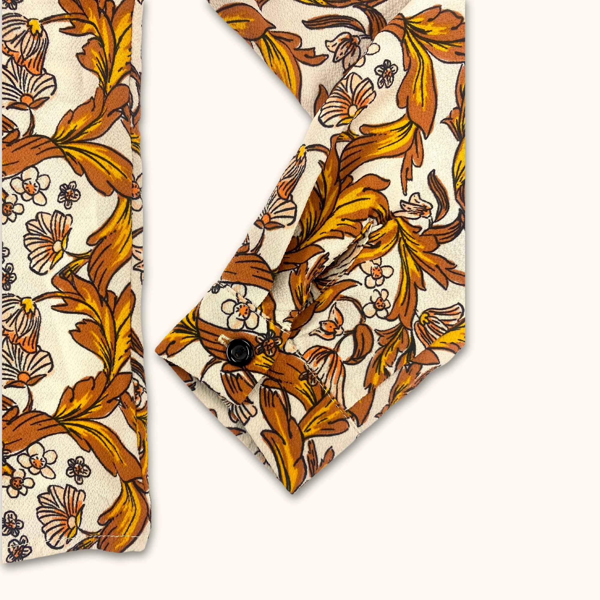 Topshop Oriental Orange Button Up Shirt - Size 10 - - Shirts