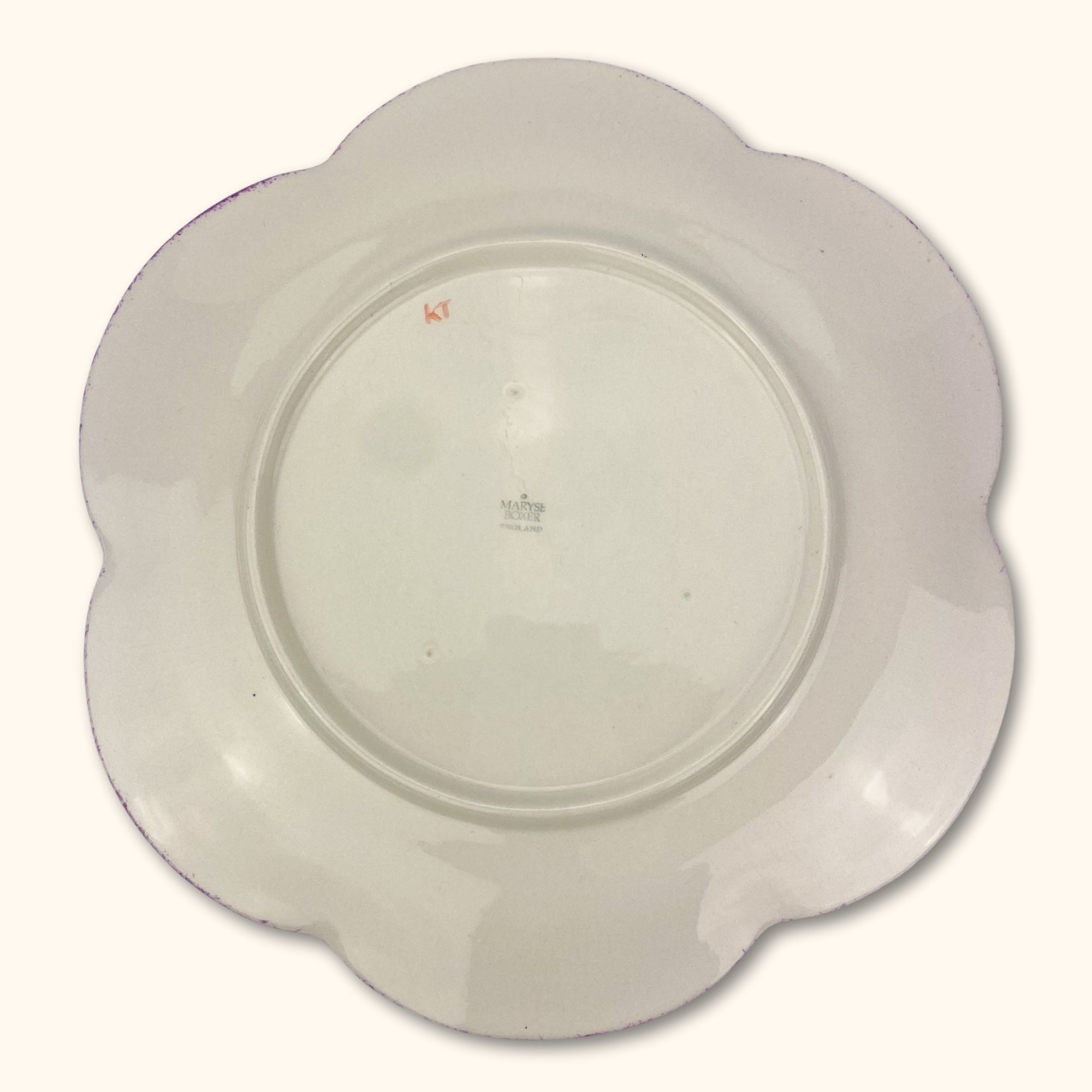 Maryse Boxer Purple Flower Serving Plate - - Dishware