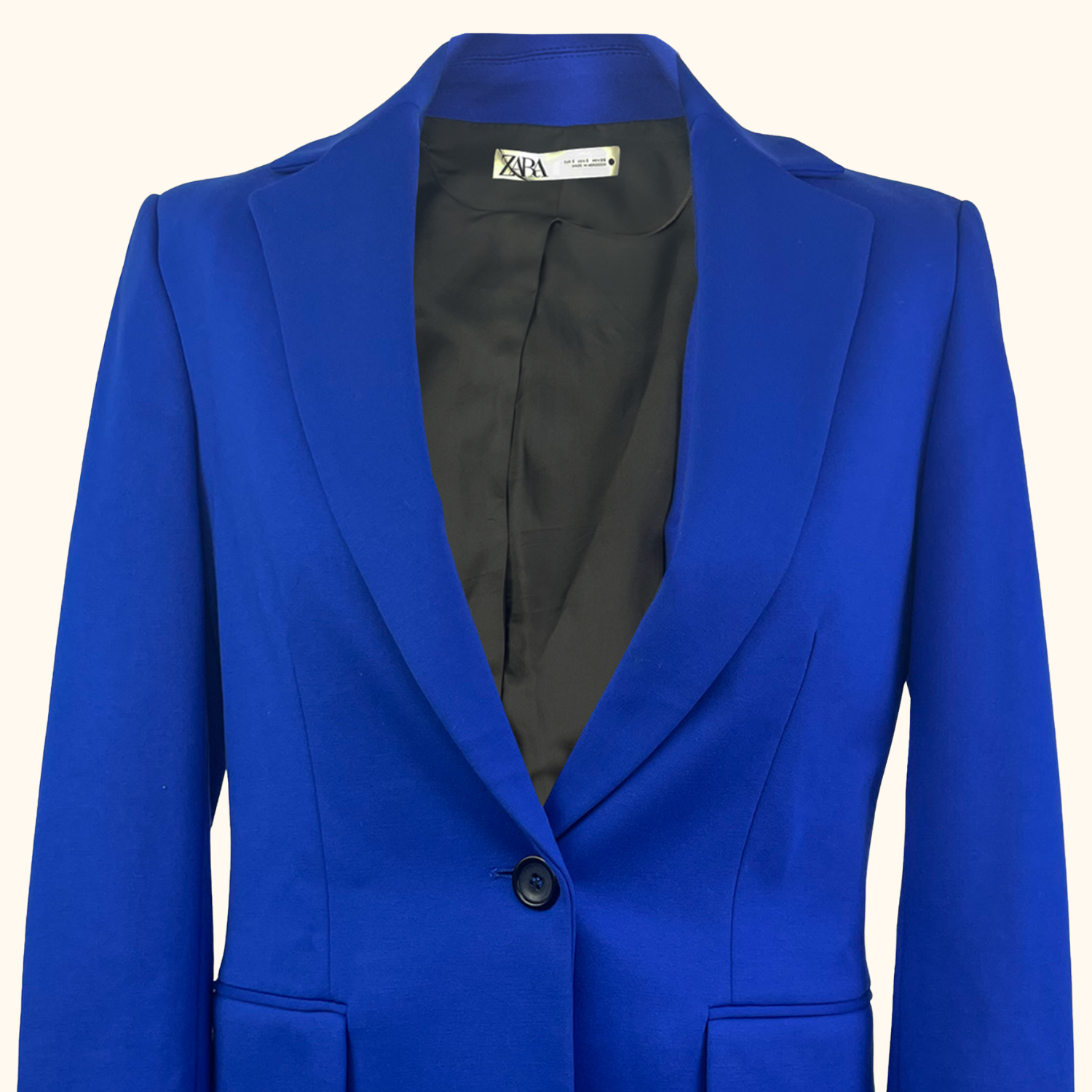 Zara Royal Blue Fitted Blazer - Size Small - - Coats & jackets