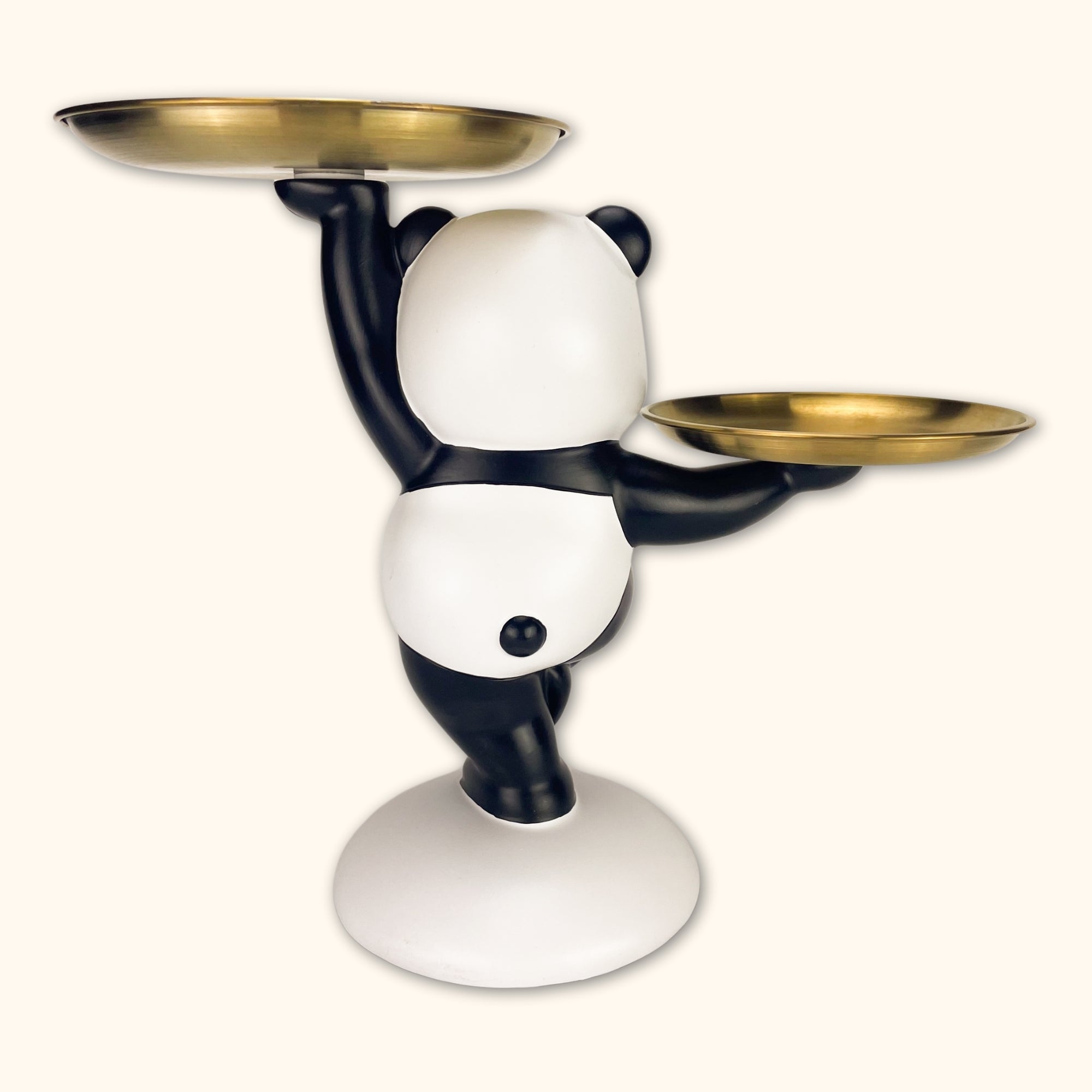 Panda Ornament Holder with Gold Trays - - Ornaments