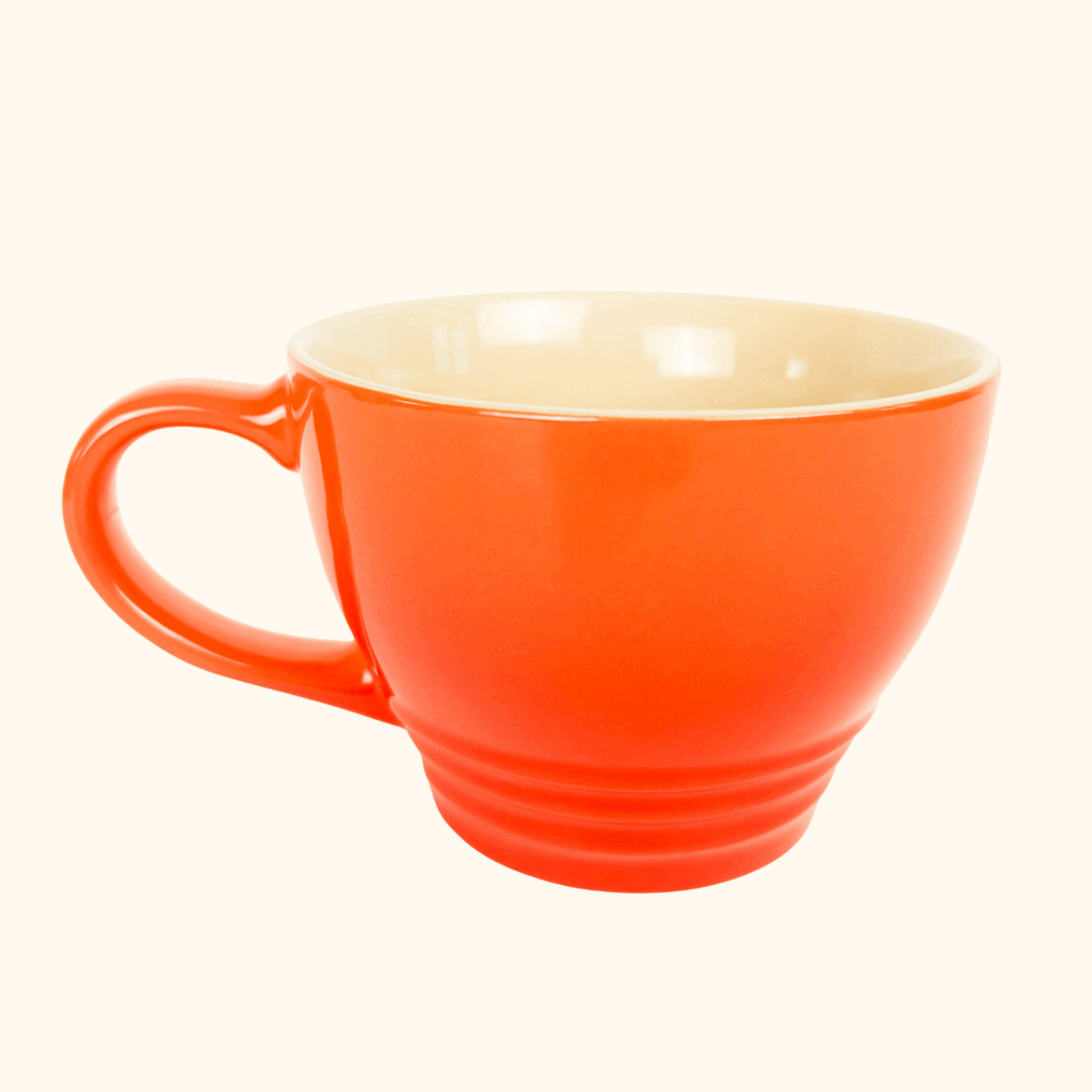 Le Creuset Volcanic Orange Stoneware Grand Mug 400ml - - Kitchenware