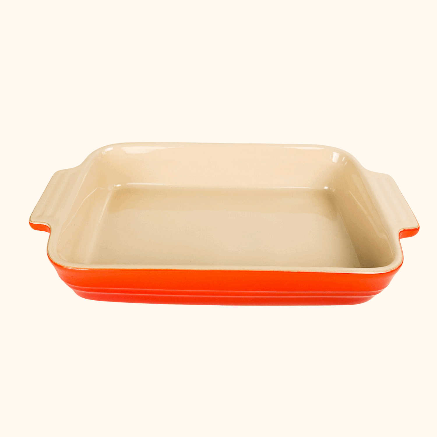 Le Creuset Volcanic Orange Stoneware Classic Rectangular Dish 25cm - - Kitchenware