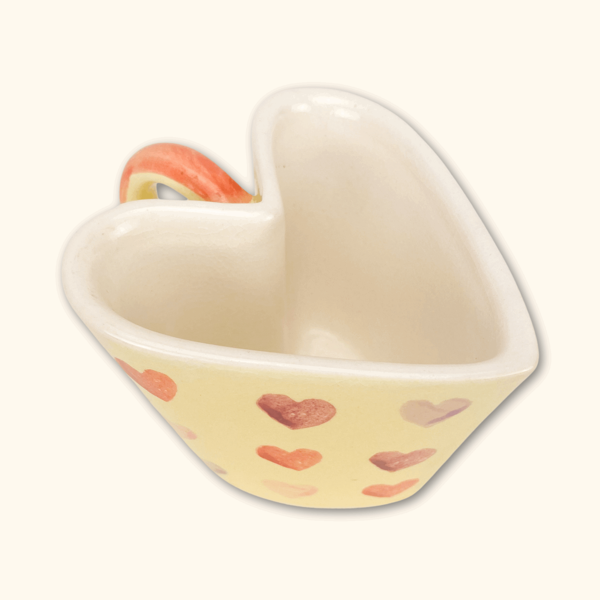 Heart Shaped Cup and Saucer - - Kitchenware