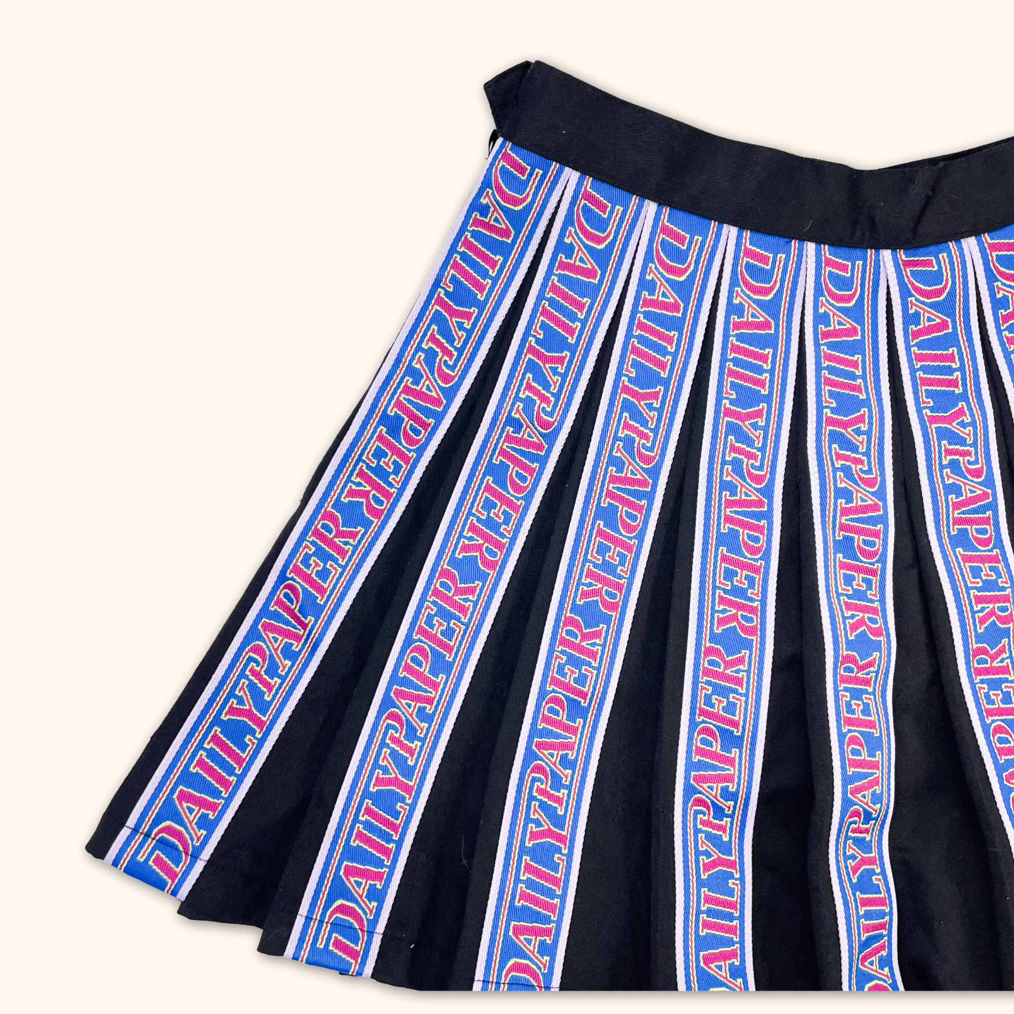 Daily Paper Pleated Logo Mini Skirt - Size Small Daily Paper