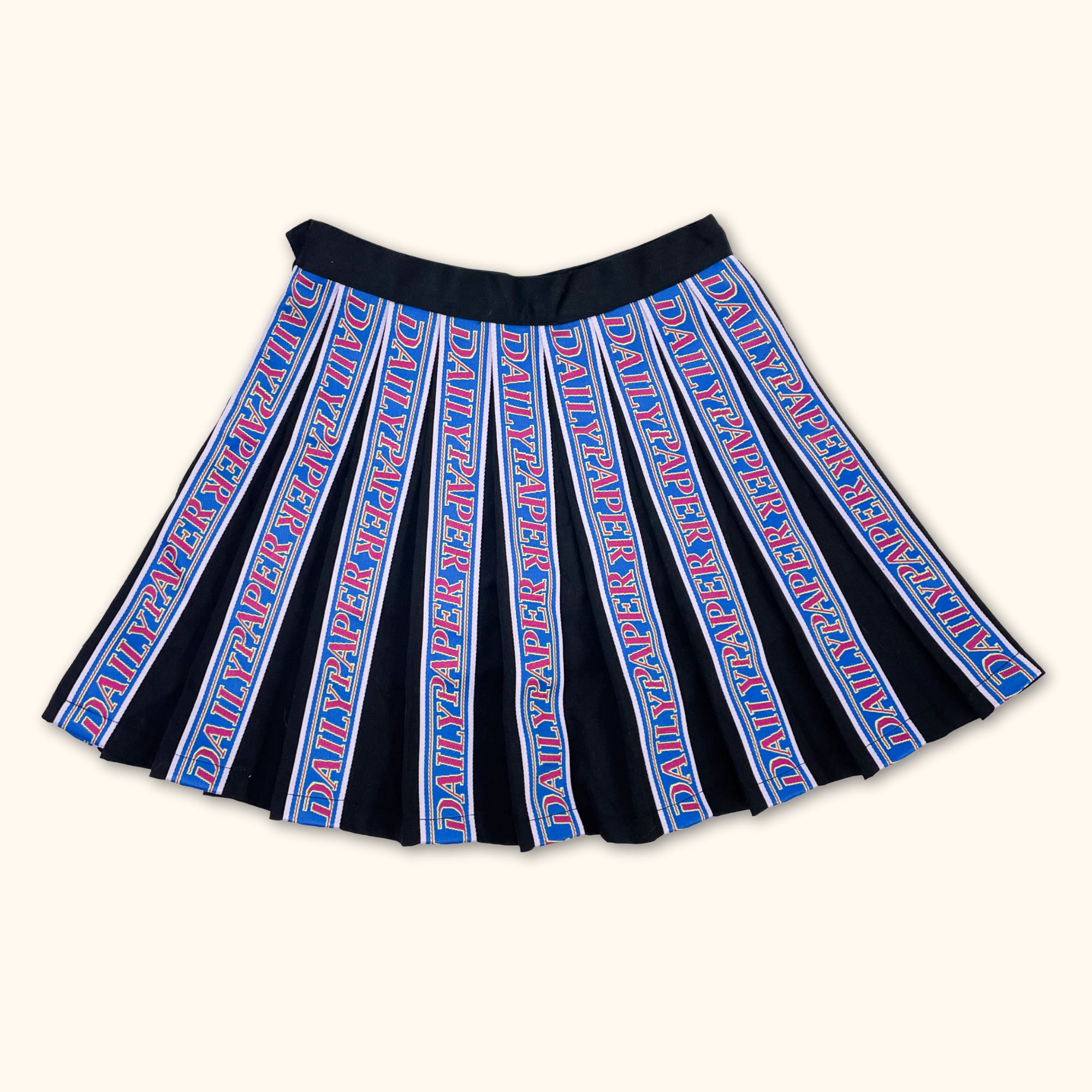 Daily Paper Pleated Logo Mini Skirt - Size Small Daily Paper