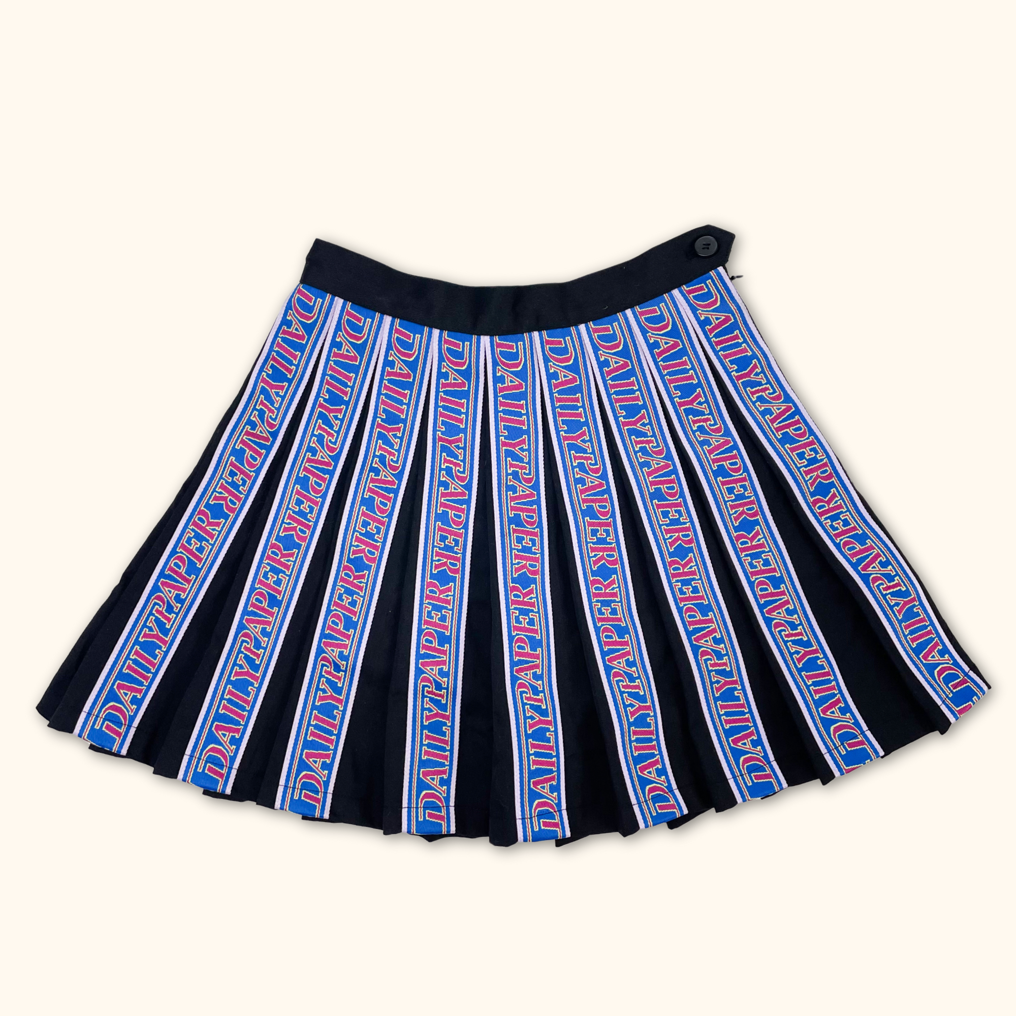Daily Paper Pleated Logo Mini Skirt - Size Small Daily Paper