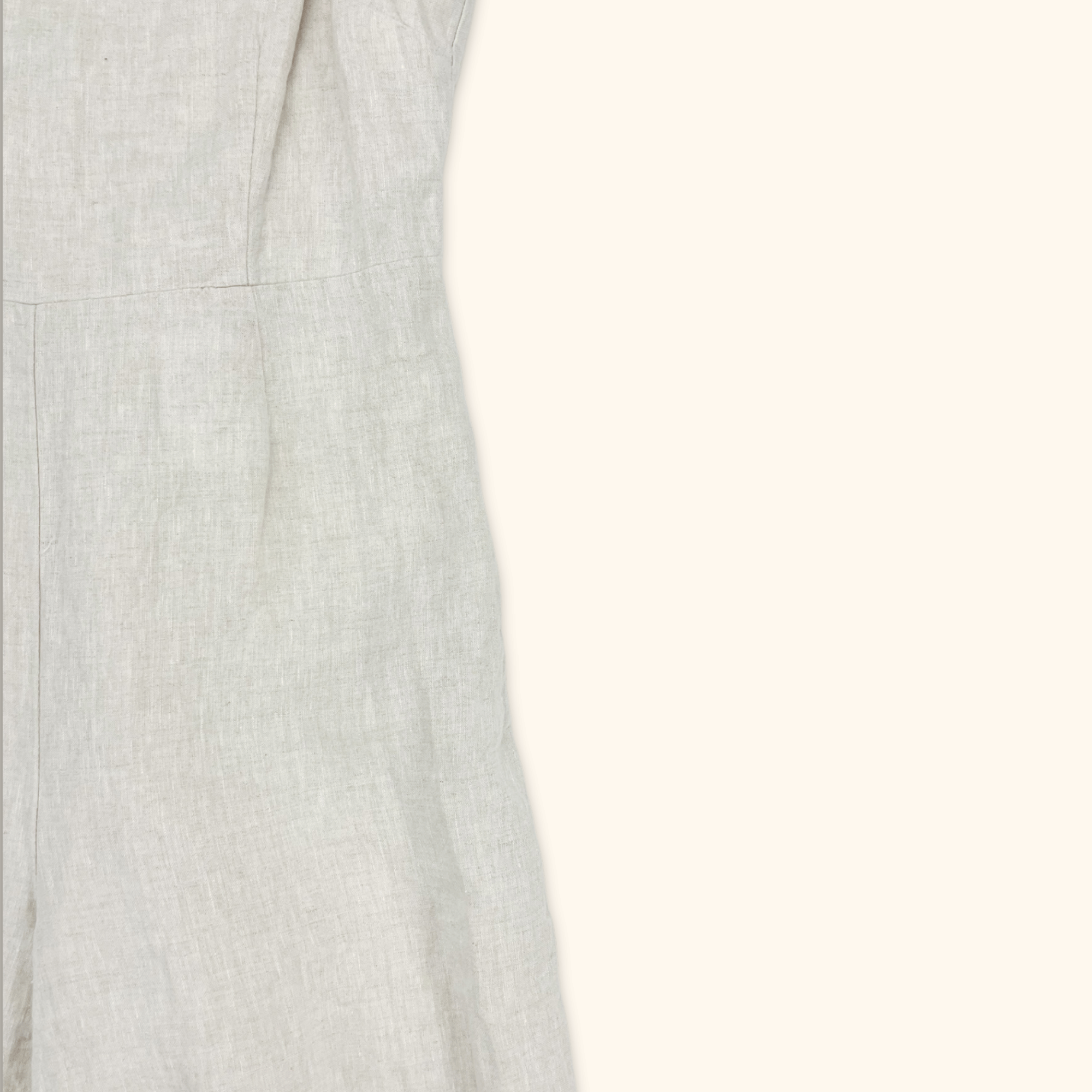 H&M Beige 100% Linen Jumpsuit - Size Medium H&M