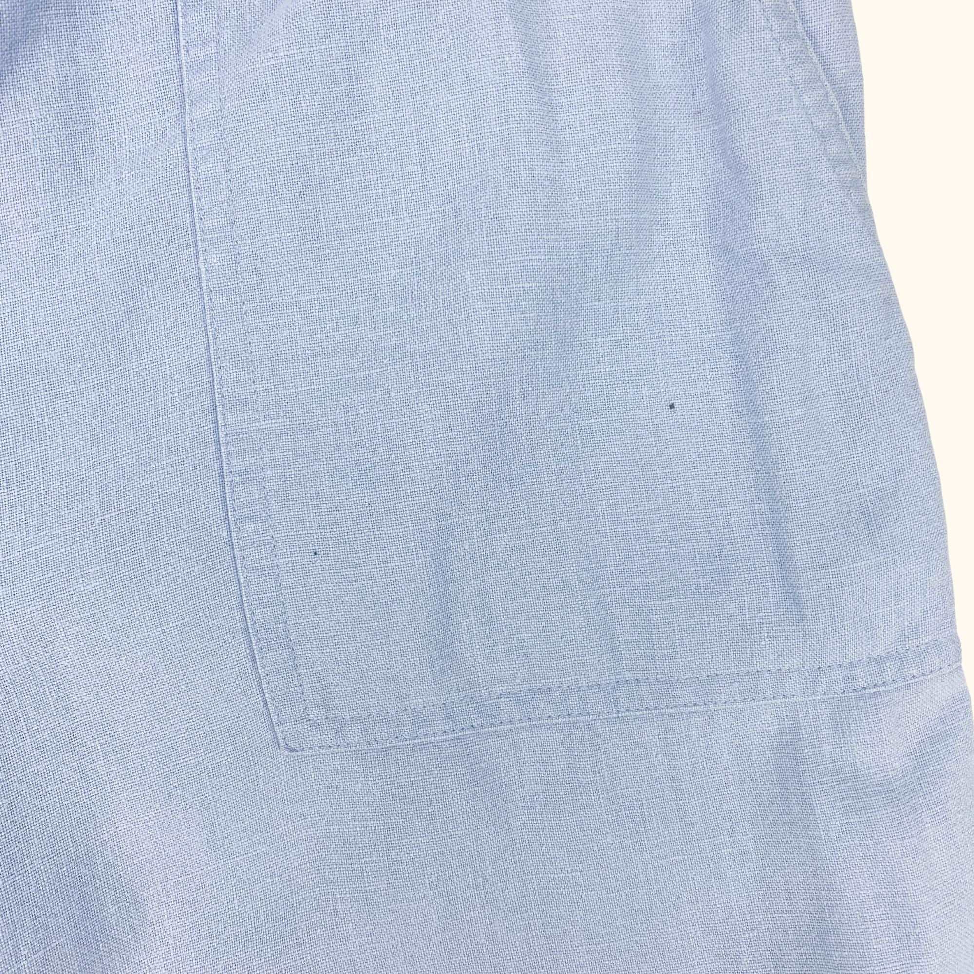 Light Blue Linen Blend Shorts - Size Medium -  -
