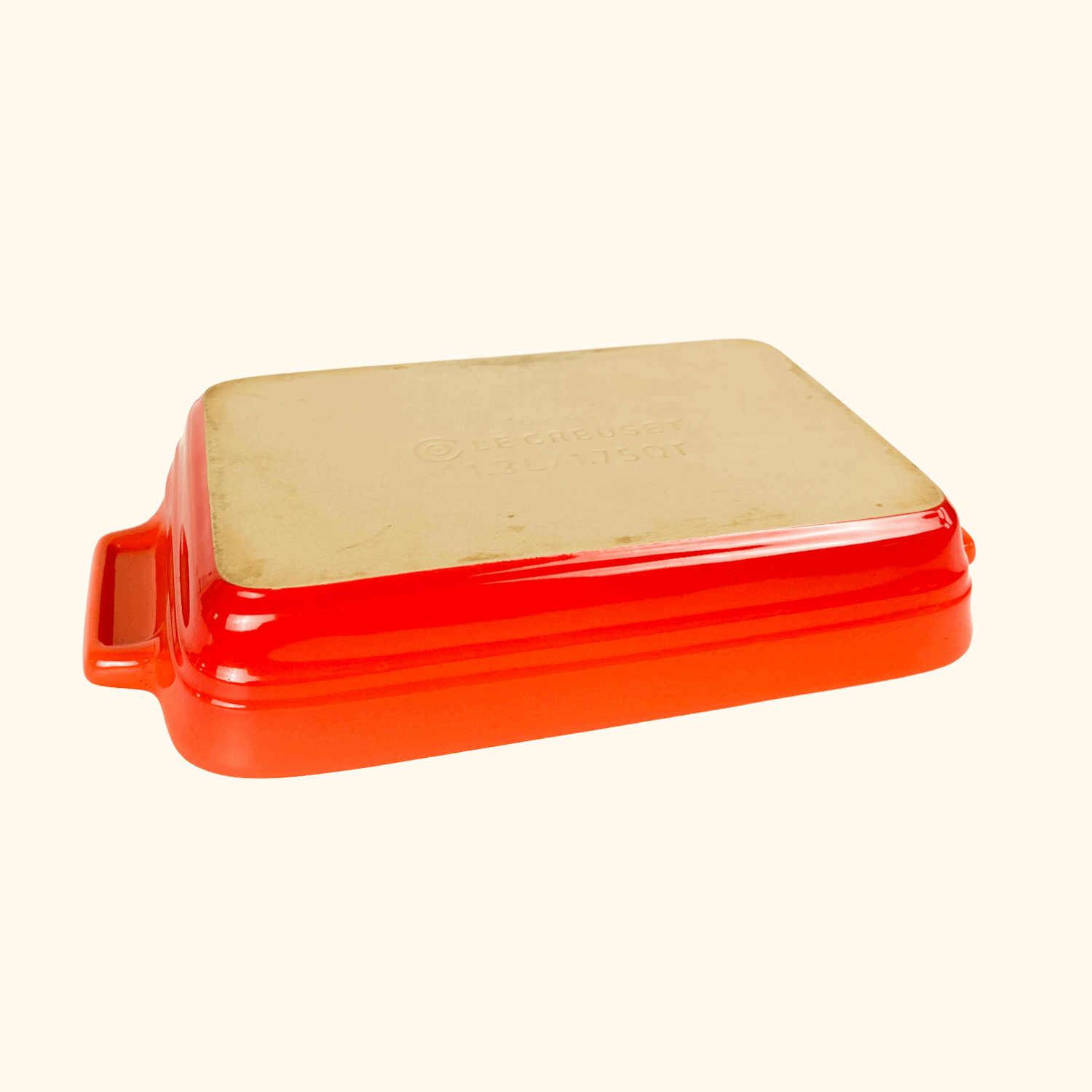 Le Creuset Volcanic Orange Stoneware Classic Rectangular Dish 25cm - - Kitchenware