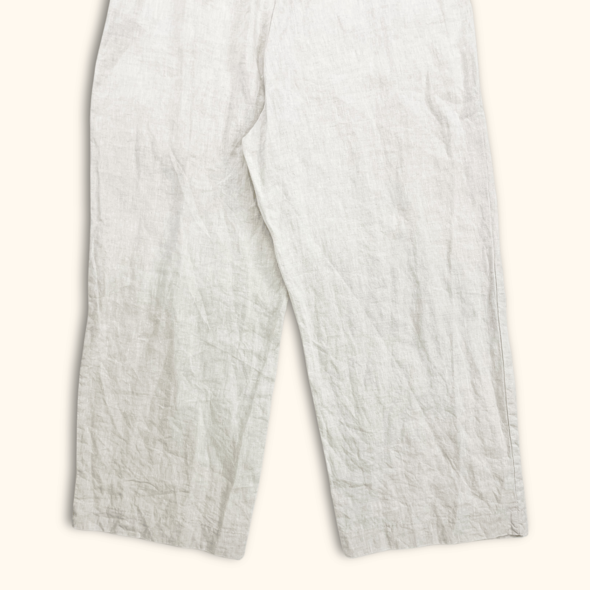 H&M Beige 100% Linen Jumpsuit - Size Medium H&M