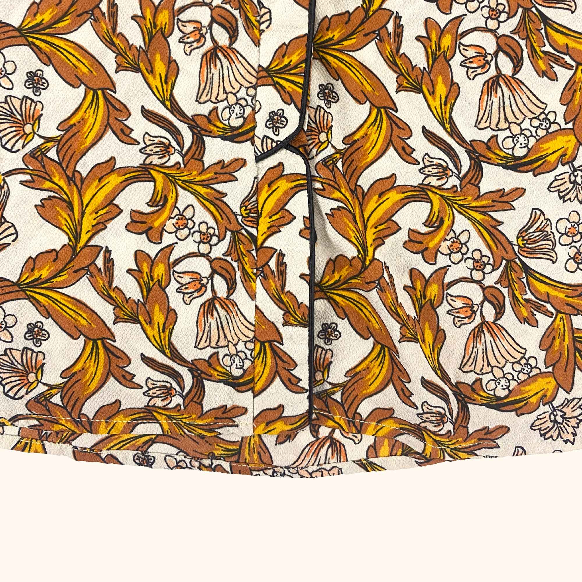 Topshop Oriental Orange Button Up Shirt - Size 10 - - Shirts