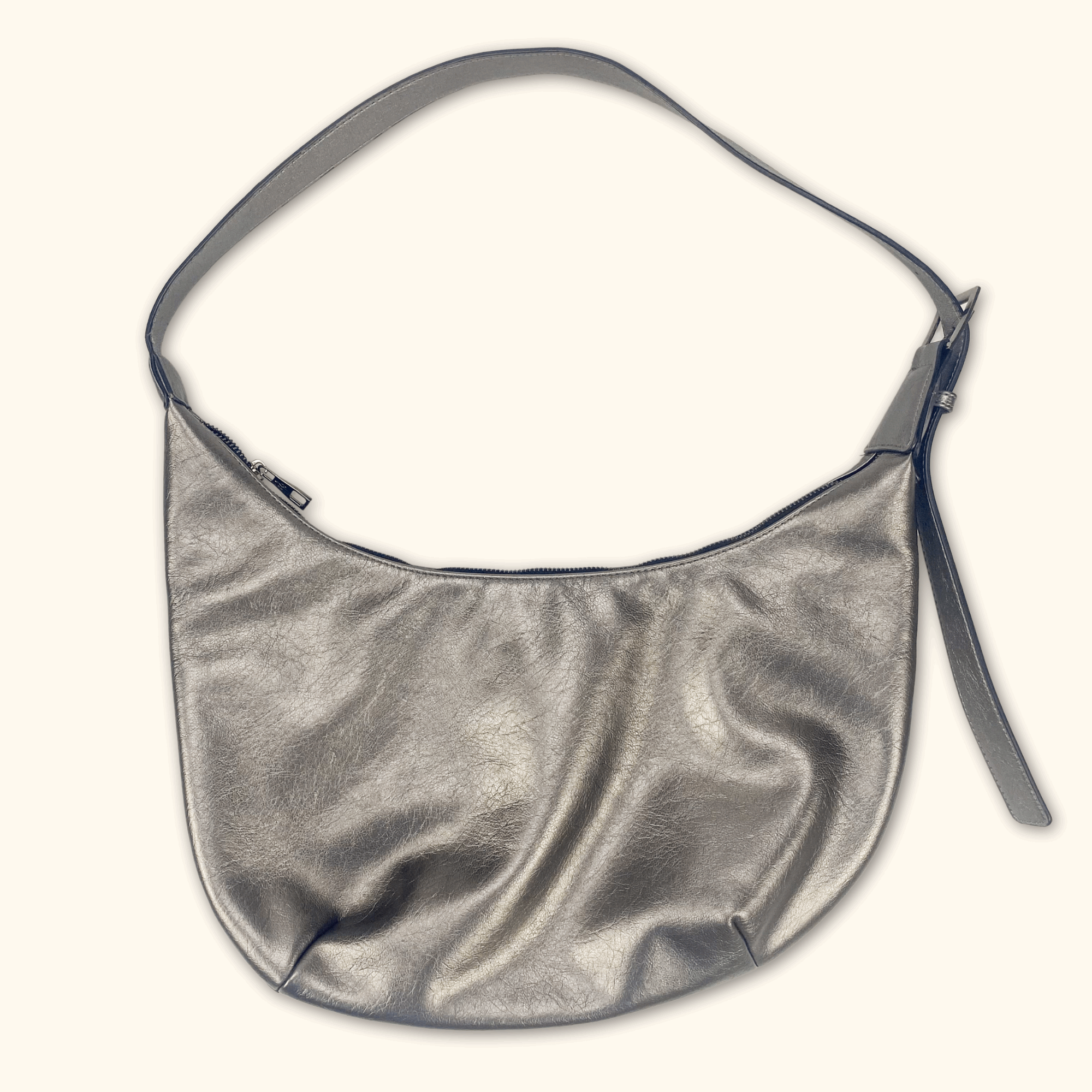 Stradivarius Metallic Slouch Shoulder Bag -  - Bags