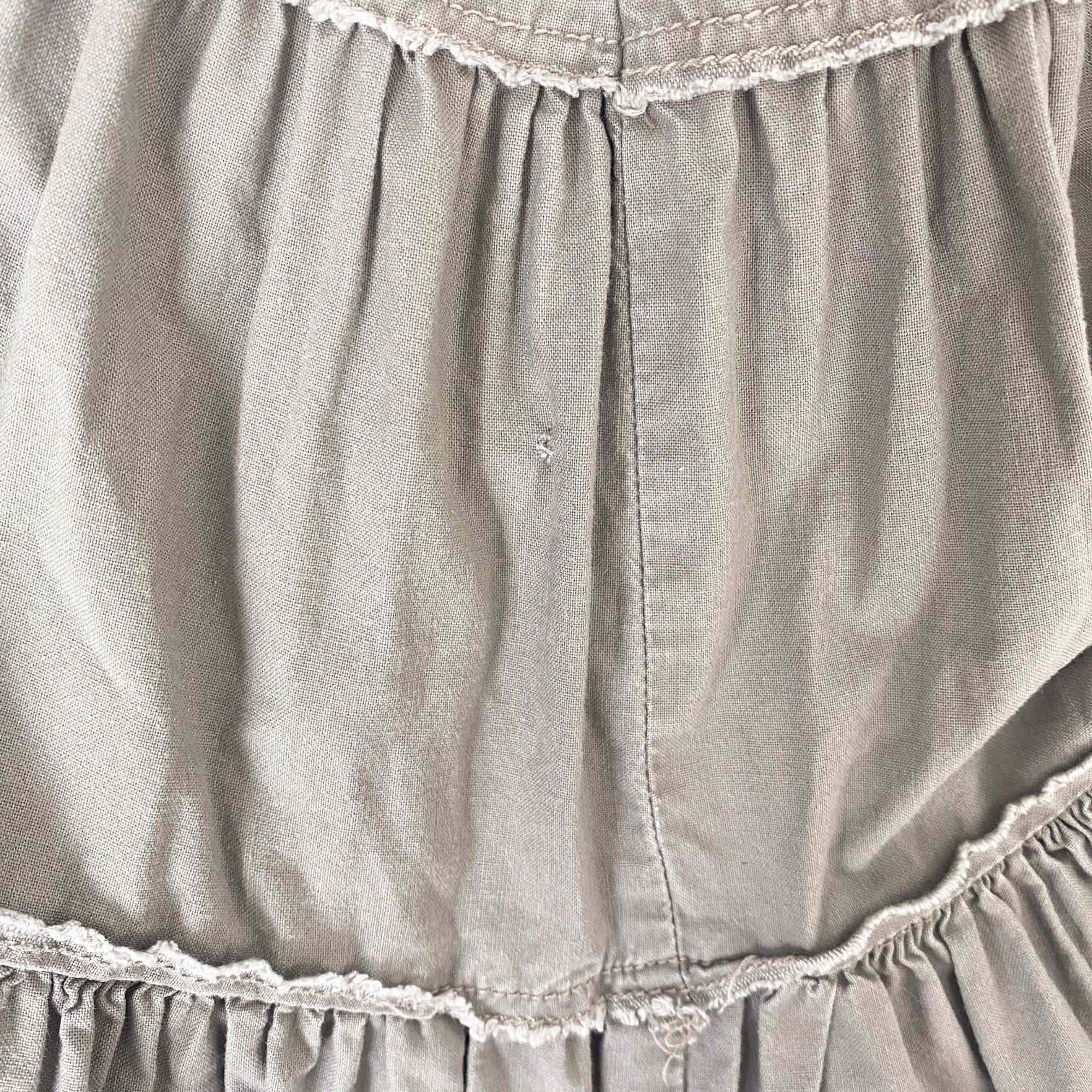 Fat Face Grey Ruffle Midi Skirt - Size 14 - - Skirts