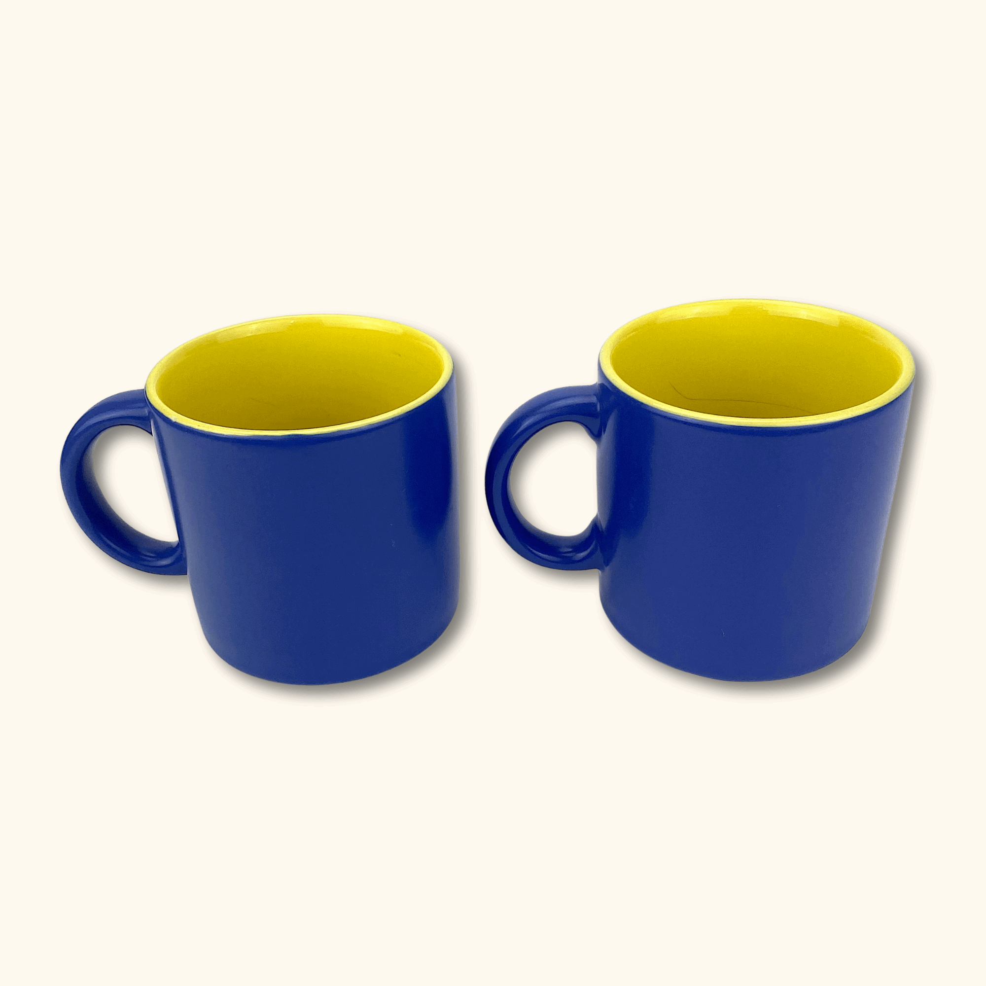 Large Plain Blue Mug - Set of 2 -  - Kitchenware