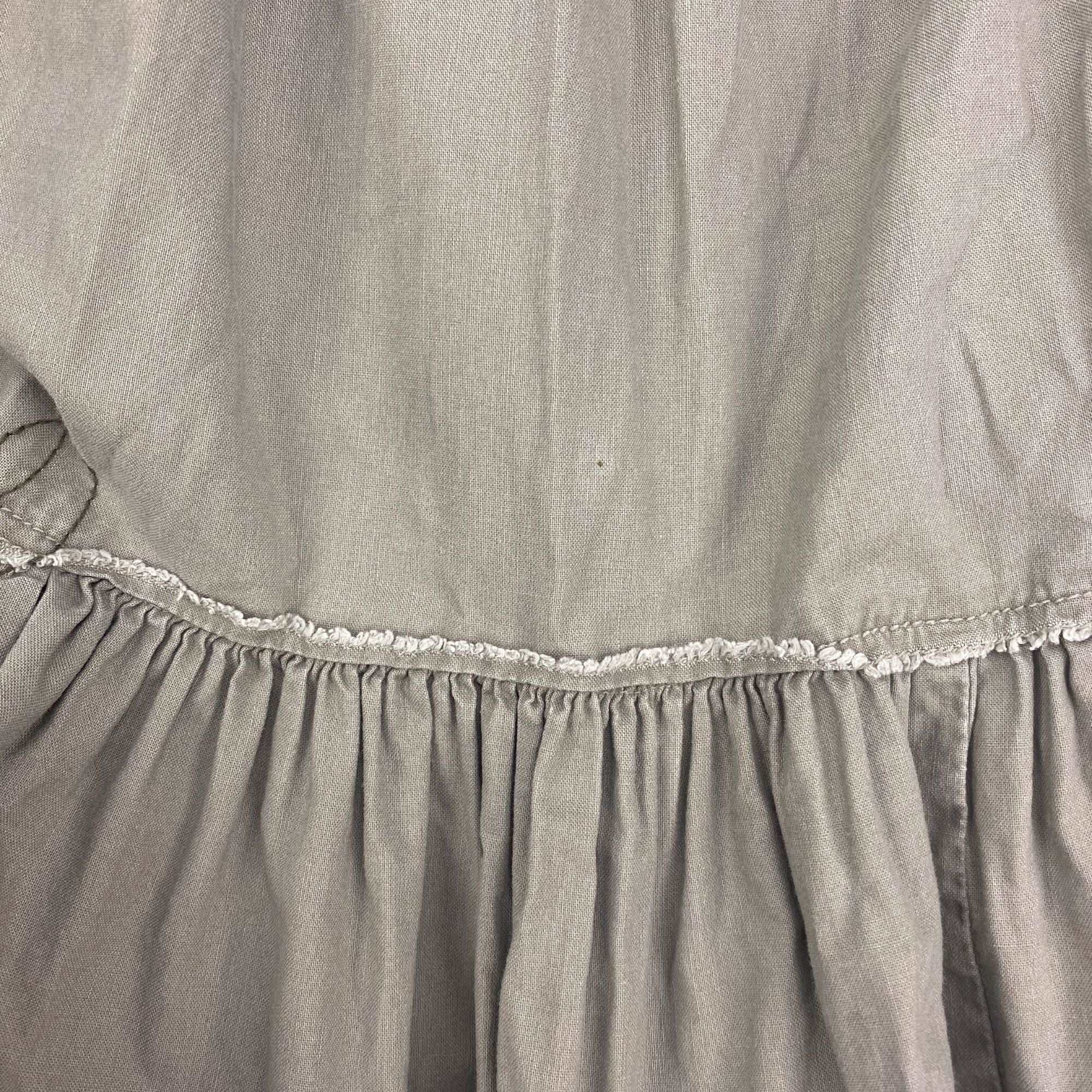 Fat Face Grey Ruffle Midi Skirt - Size 14 - - Skirts