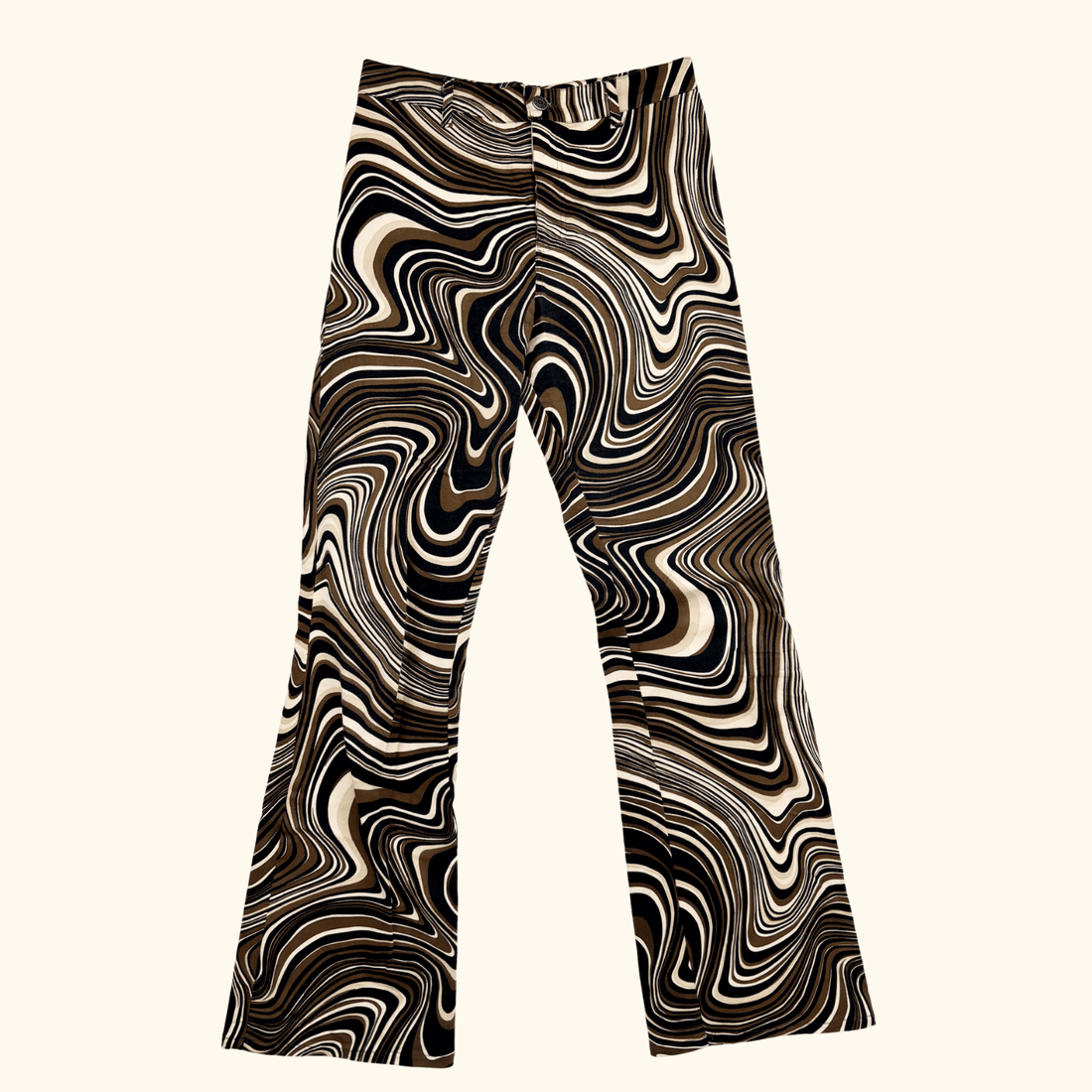 Motel Brown Swirl Marble High Waist Brown Jeans - Size Small