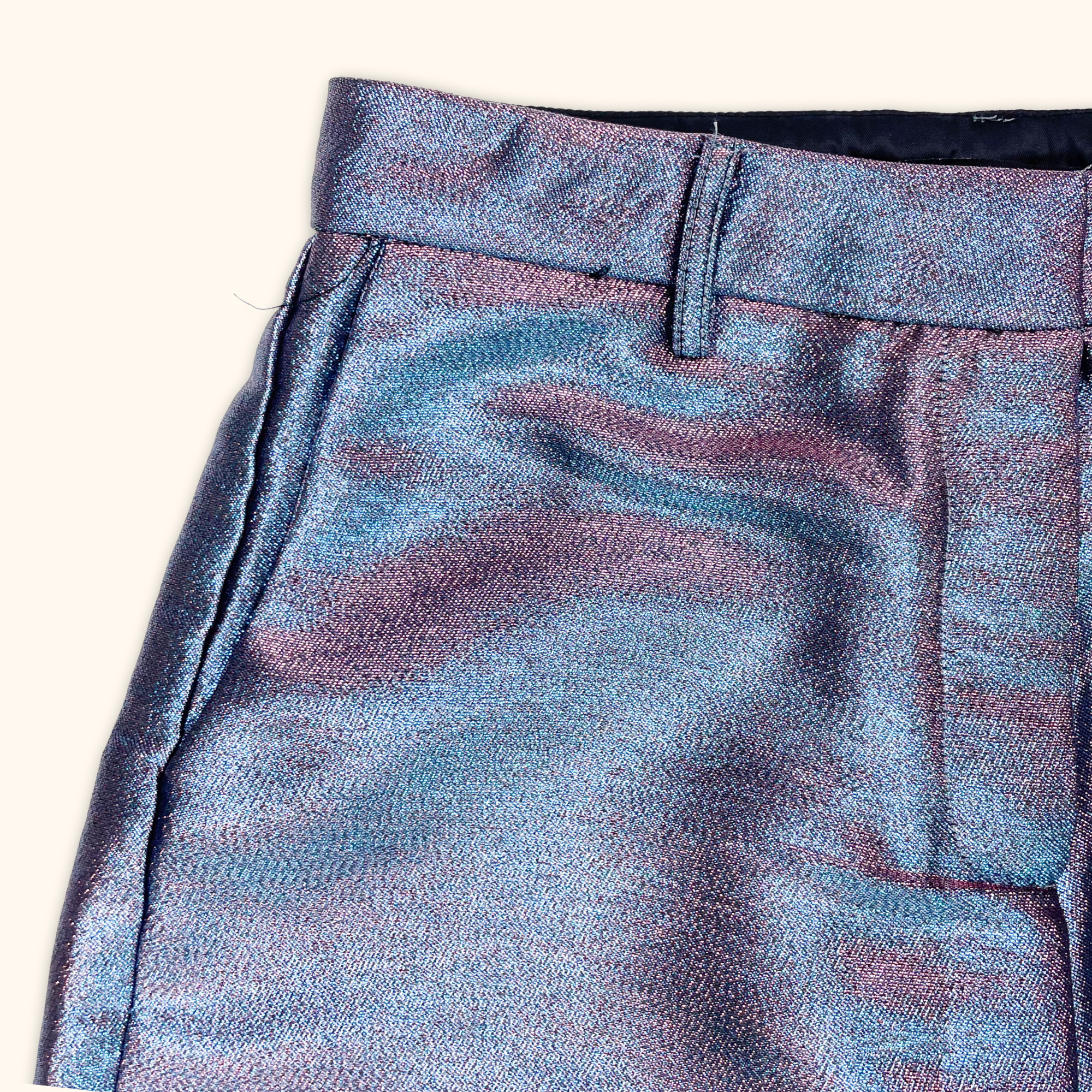 Jaded London Metallic Wide Leg Trousers - Size 6 - - Jeans & Trousers