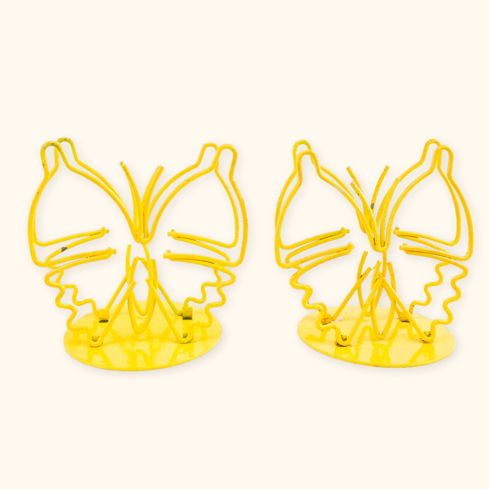 Yellow Butterfly Letter Rack Napkin Holder - Set of 2 Sunshine Thrift