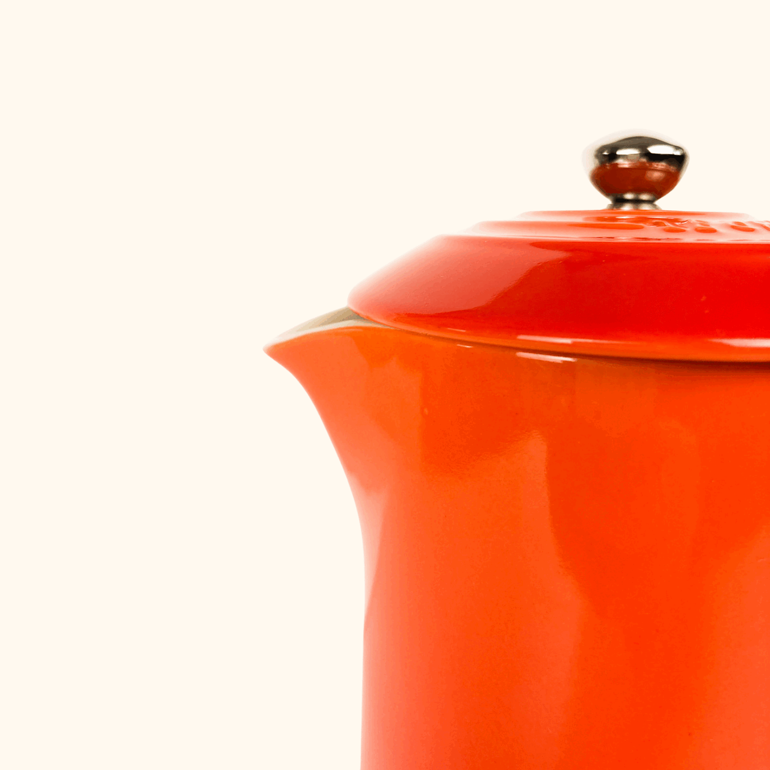 Le Creuset Volcanic Orange Stoneware Cafetière 1L - - Kitchenware