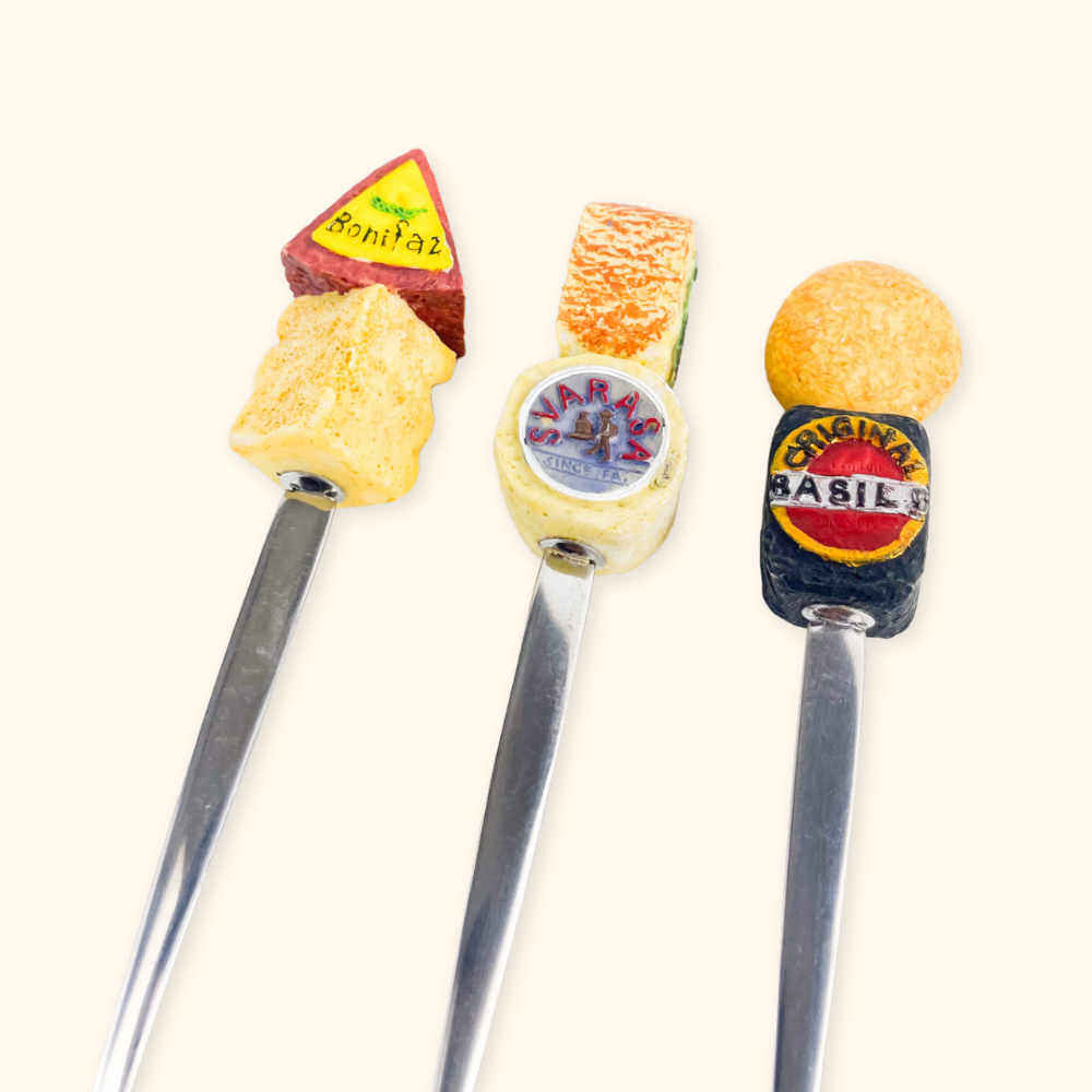 Novelty Cheese Forks - Set of 3 - - Kitchenware