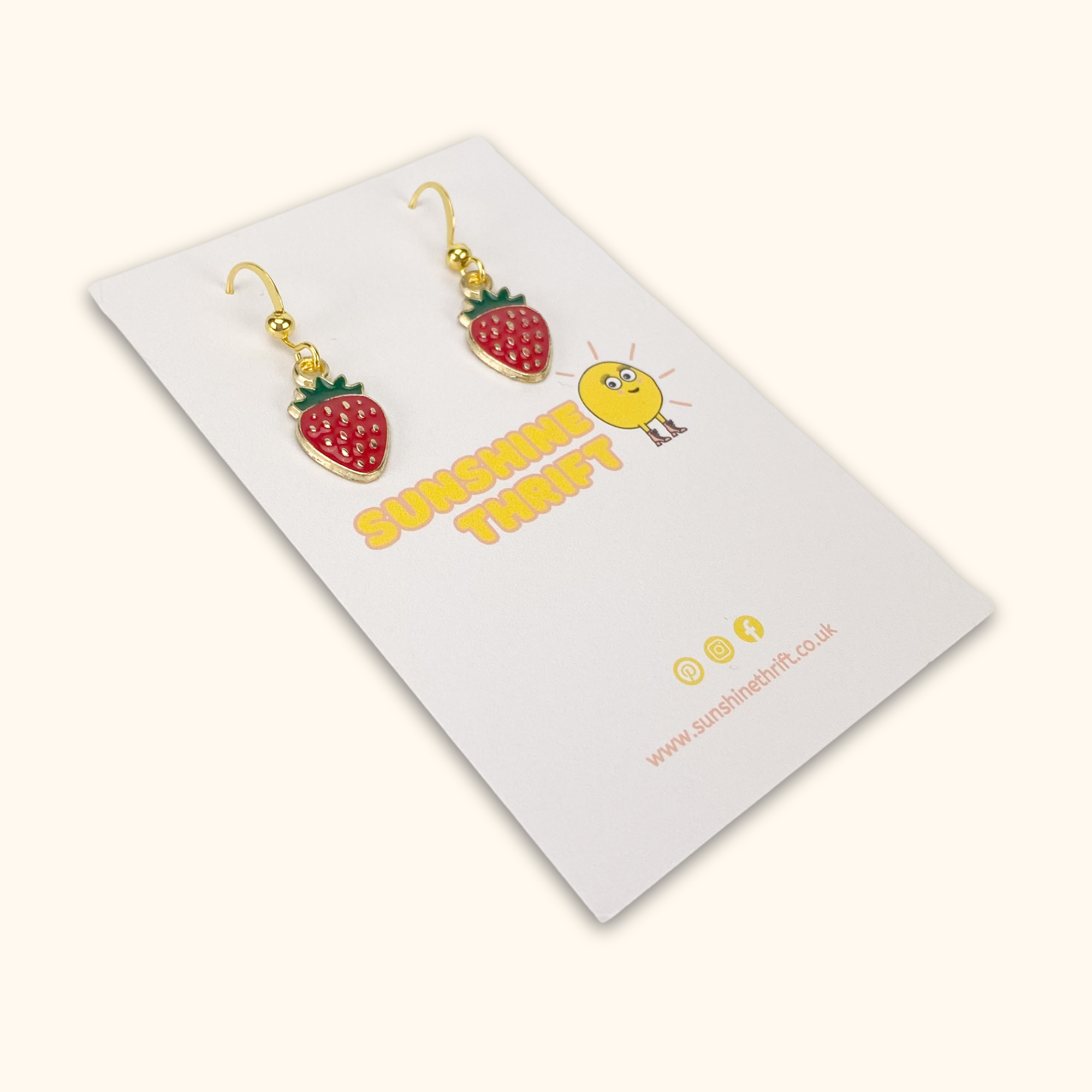 Strawberry Novelty Earrings -  - Jewellery