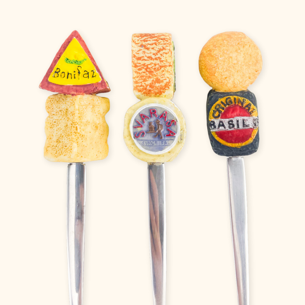 Novelty Cheese Forks - Set of 3 - - Kitchenware