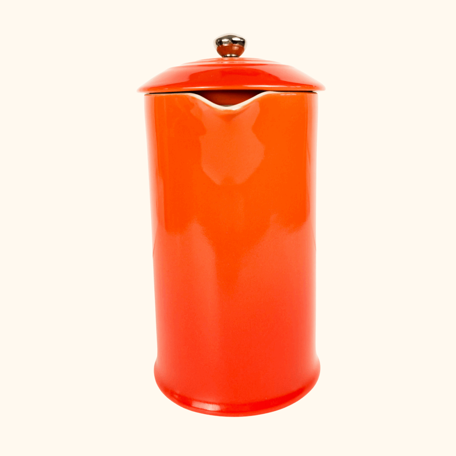 Le Creuset Volcanic Orange Stoneware Cafetière 1L - - Kitchenware